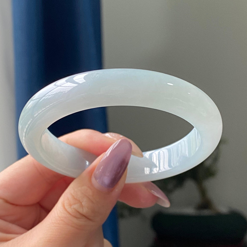 细糯种蓝底平安镯手镯（57圈）（yc196177）