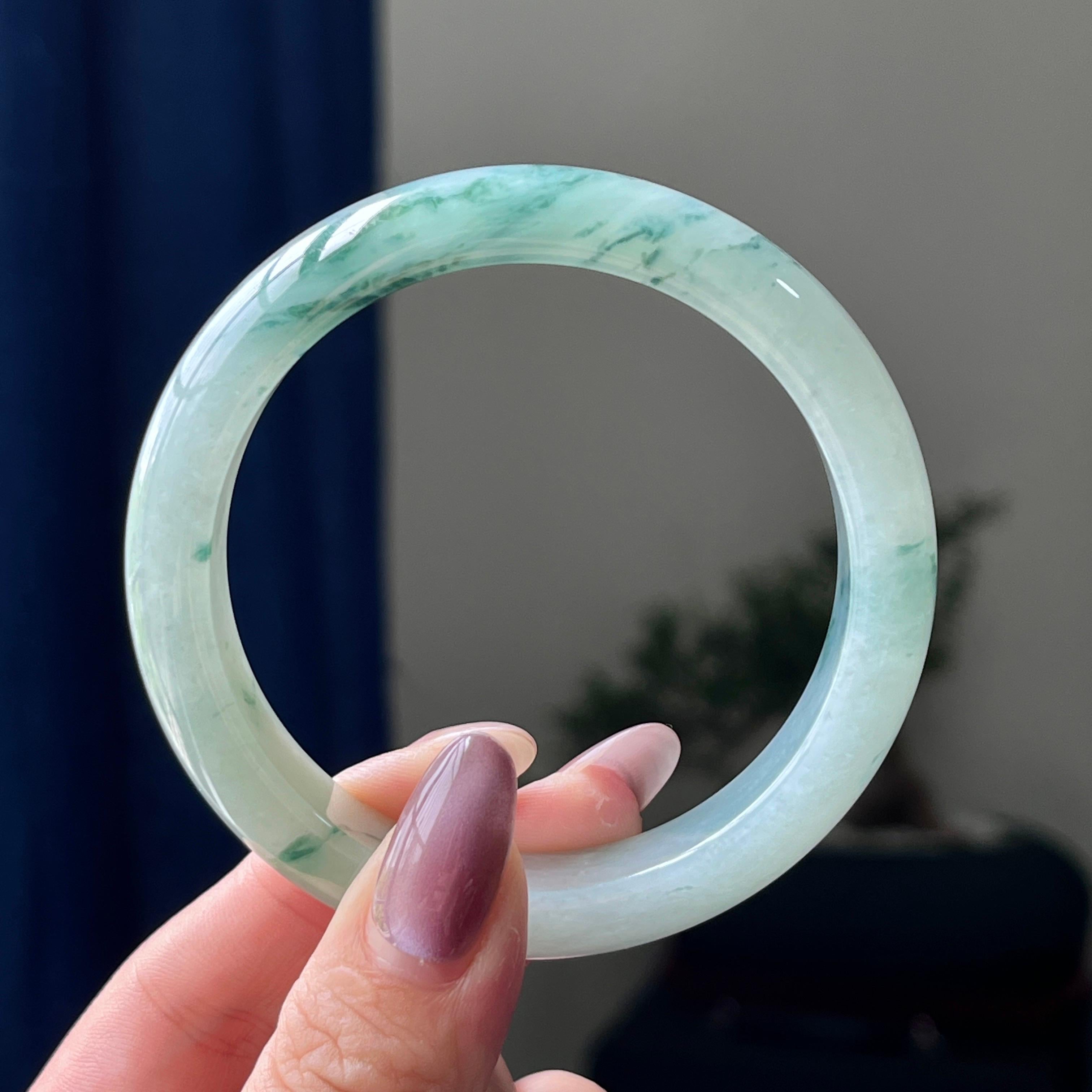 细糯种飘花平安镯（57圈）（yc198090）