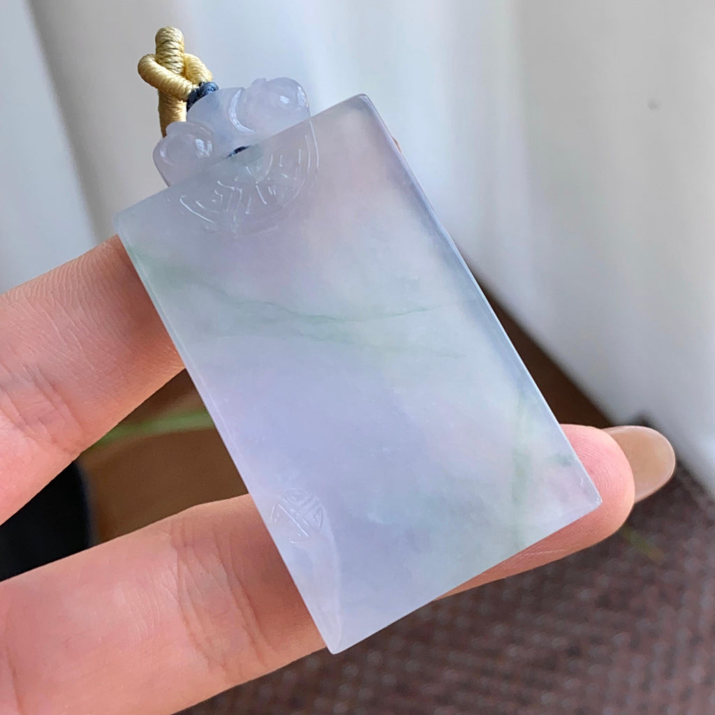 糯冰种春彩无事牌吊坠（yc265644）