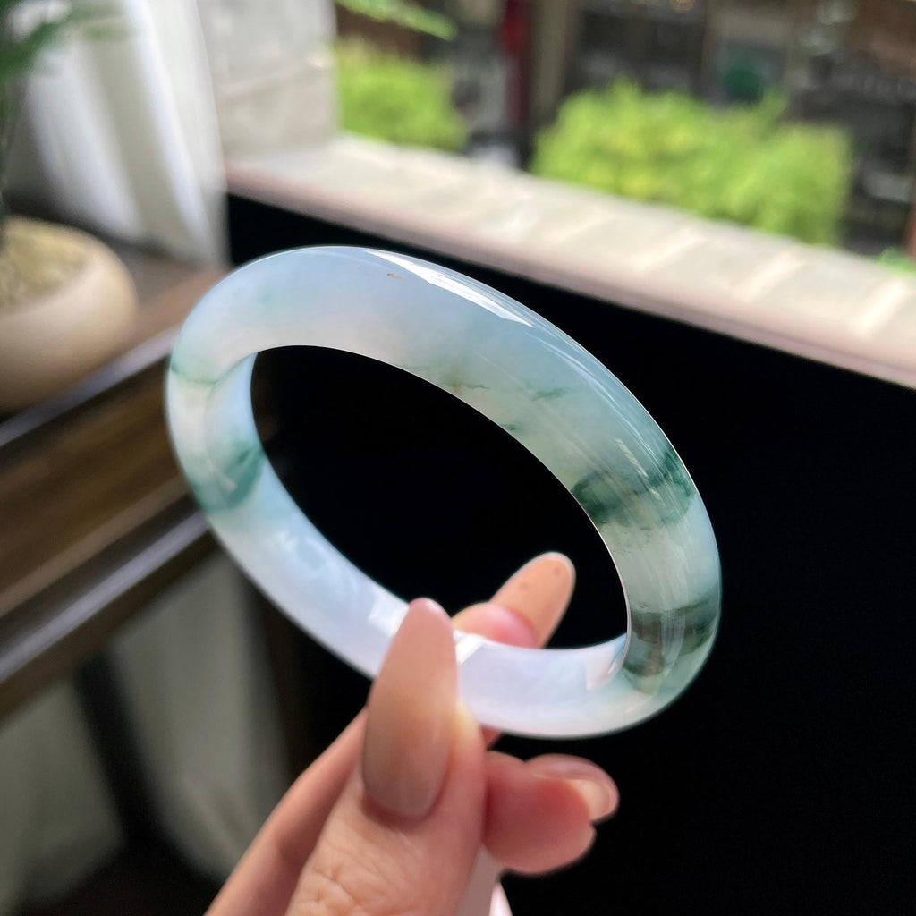 细糯种蓝飘花贵妃 55圈 天然缅甸A货翡翠（yc693160）
