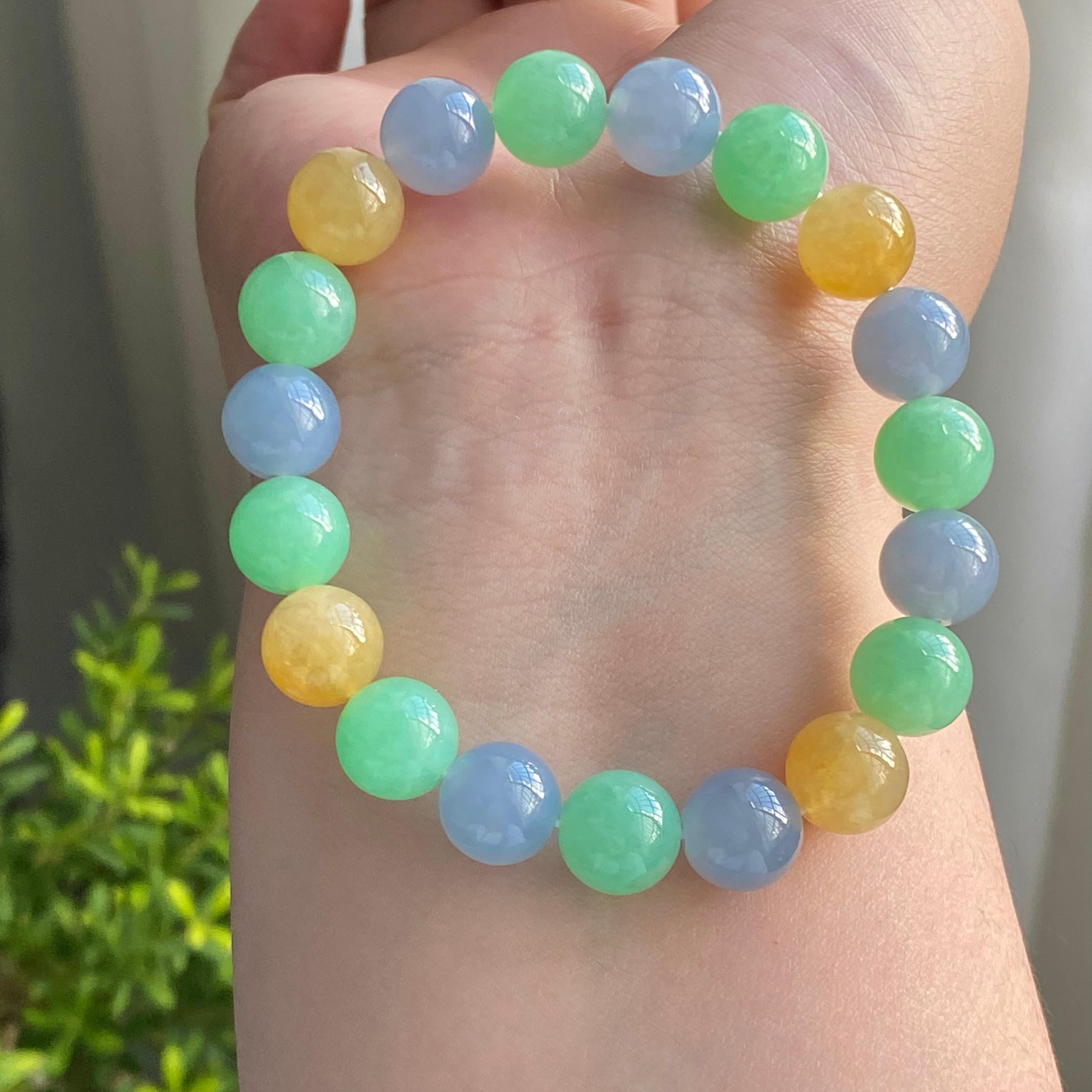 糯冰种多宝单圈手串（19颗）（yc215246）