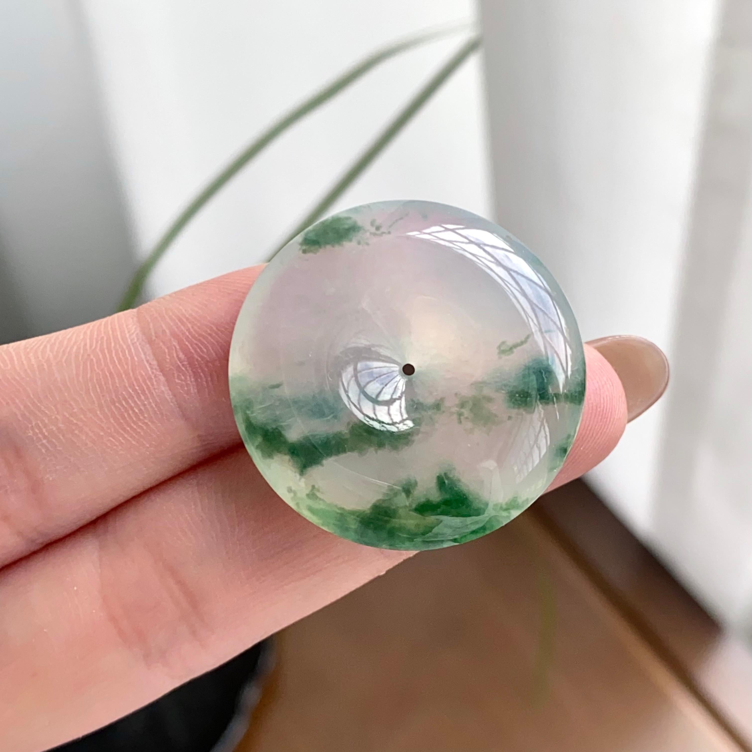 冰种飘花平安扣吊坠（yc262767）