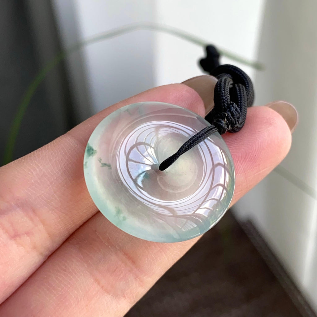 冰种飘花平安扣吊坠（yc263865）