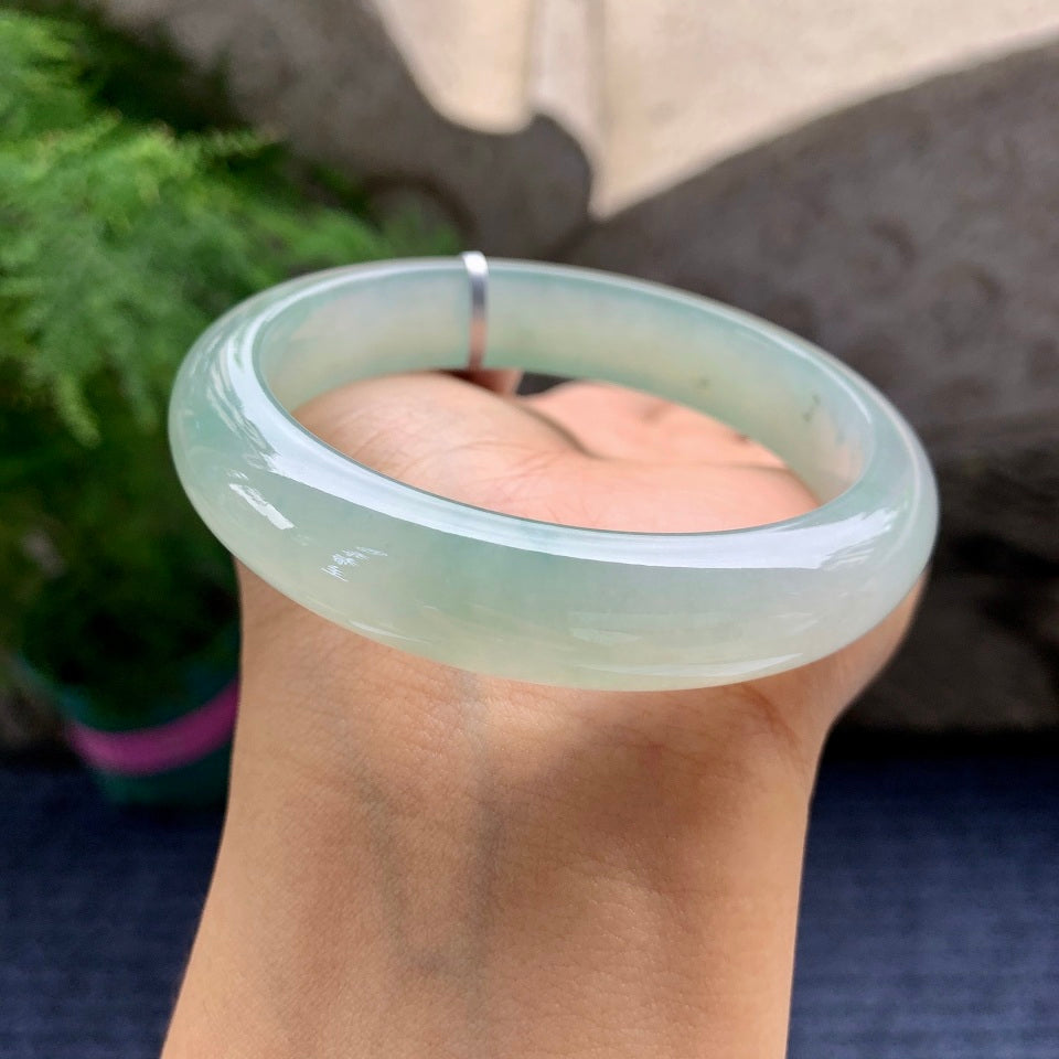 糯冰种晴水平安镯（58mm）（yc097387）