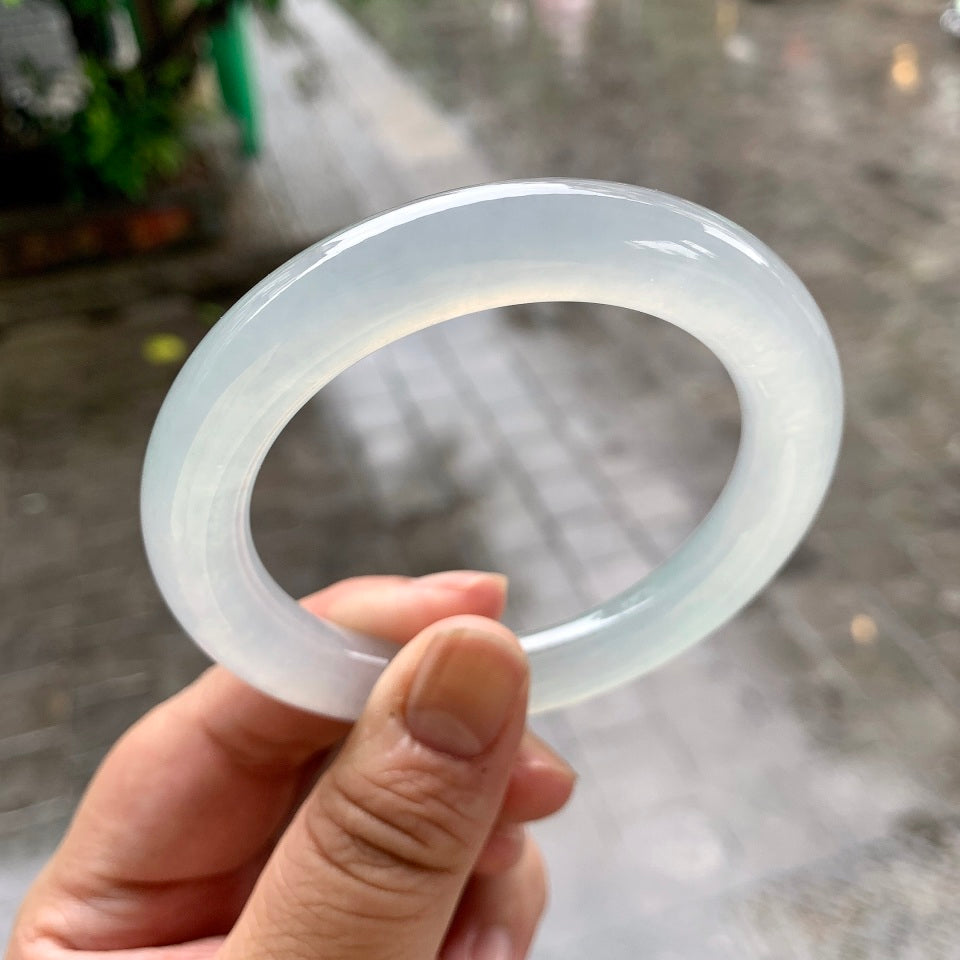 冰种无色圆条手镯（56.6mm）（yc166130）