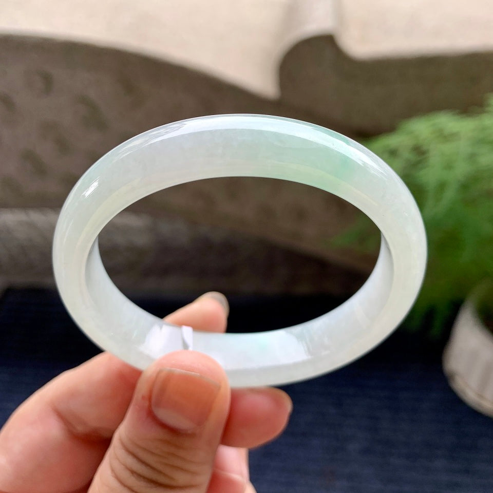 细糯种飘绿贵妃手镯（54.5mm）（yc116158）