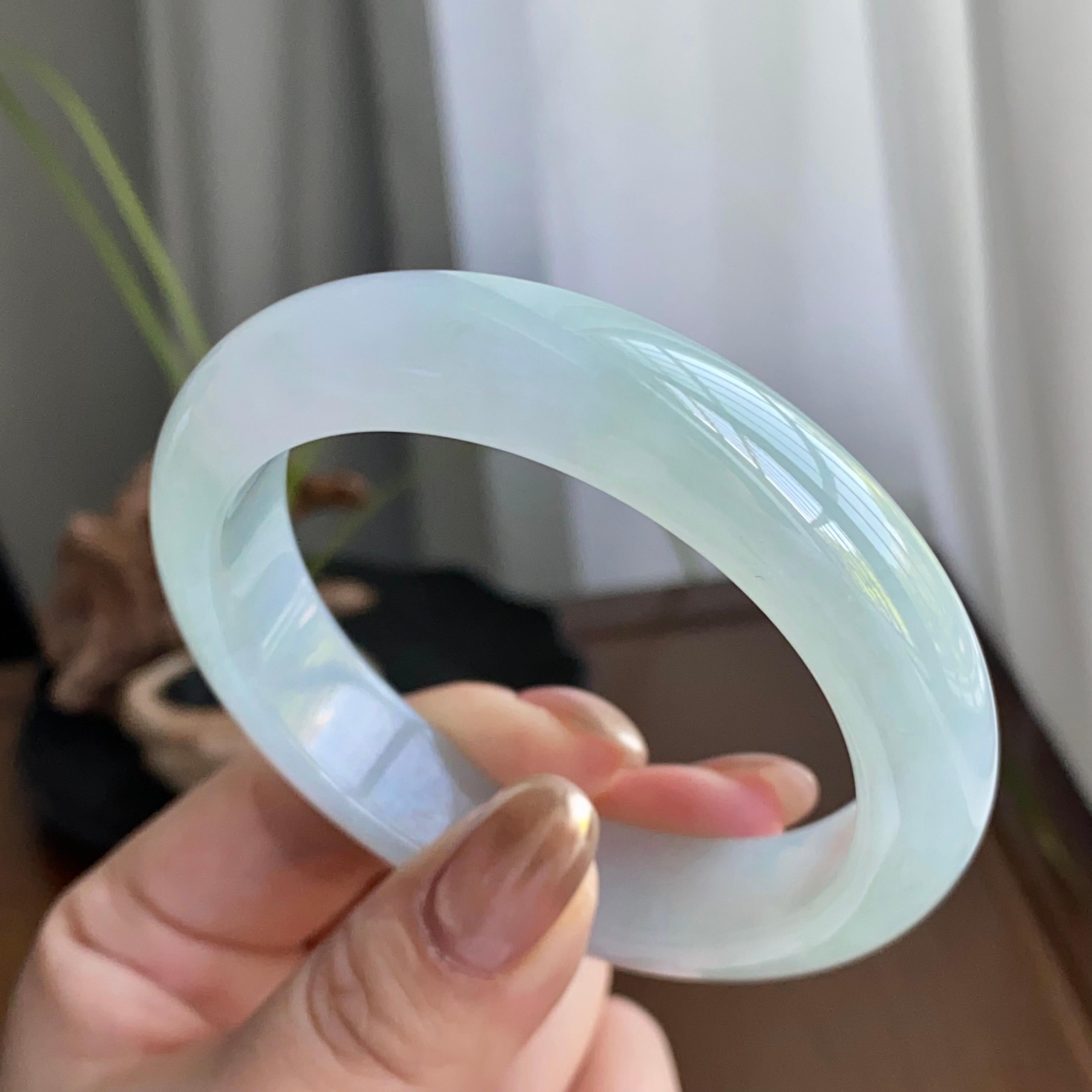 细糯种淡晴底平安镯（56圈）（yc258163）