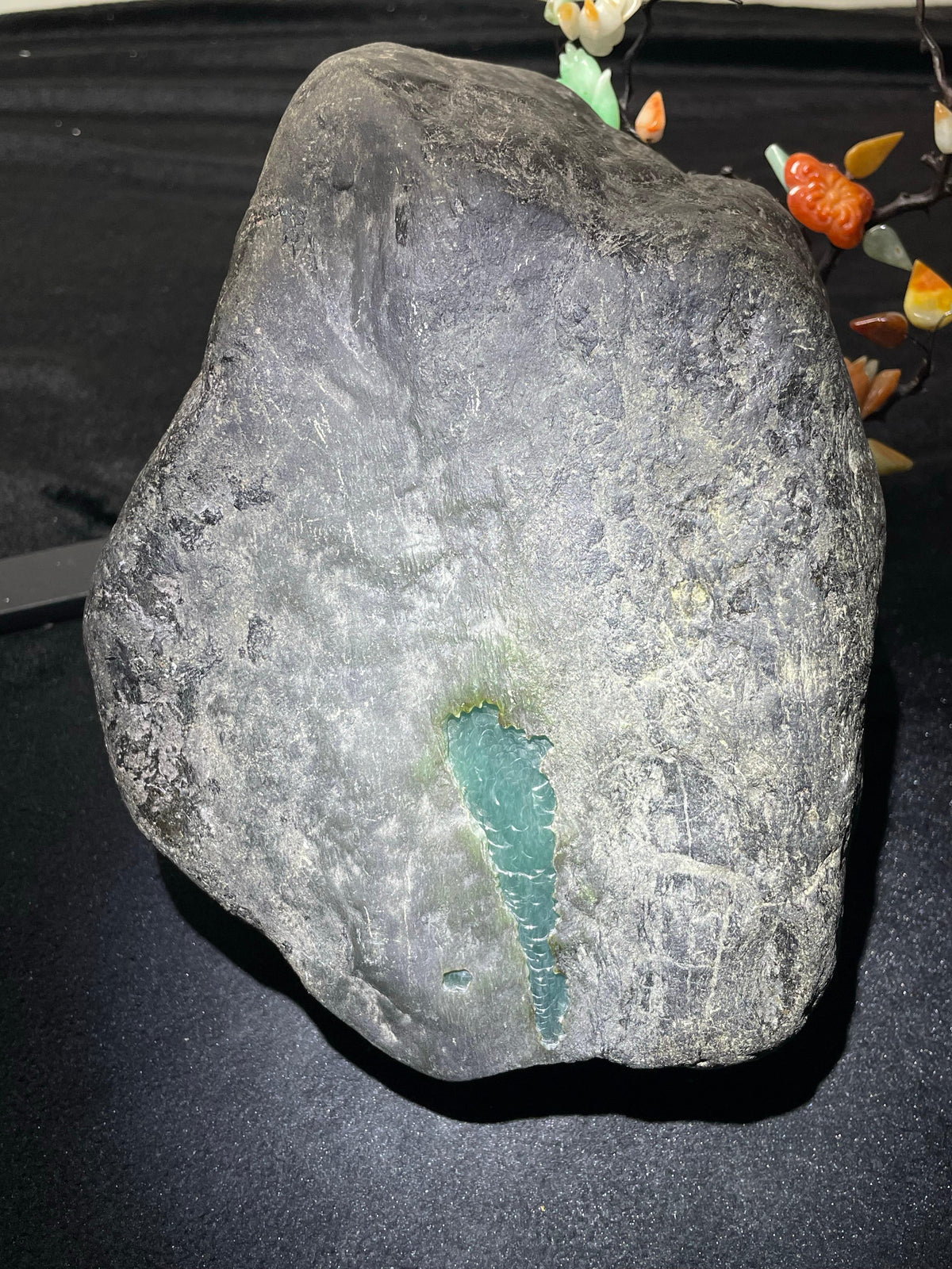 极品南齐开窗冰底湖水蓝（yc710674）