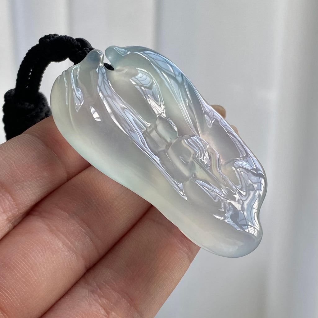 冰种淡晴底悟道牌吊坠（yc216284）