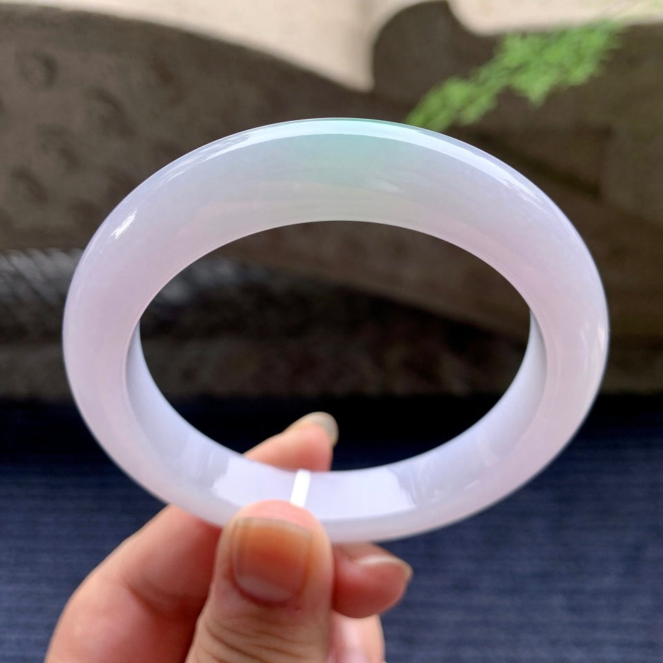 细糯种淡春彩平安镯（57.2mm）（yc121762）