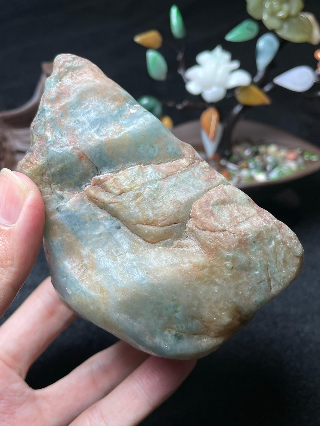 木那脱沙蓝底牌子料（yc489770）