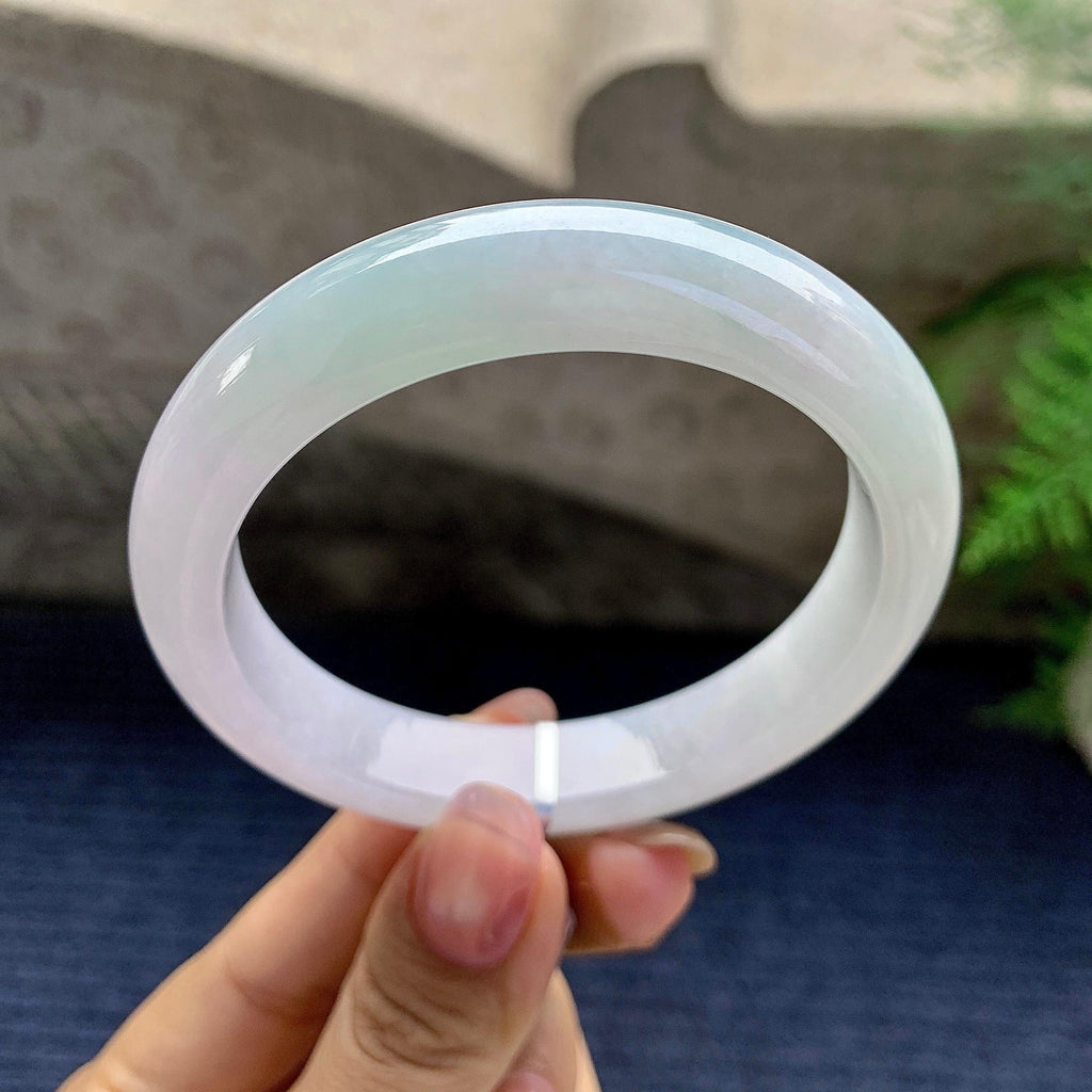 细糯种淡春彩平安镯（56.6mm）（yc280858）