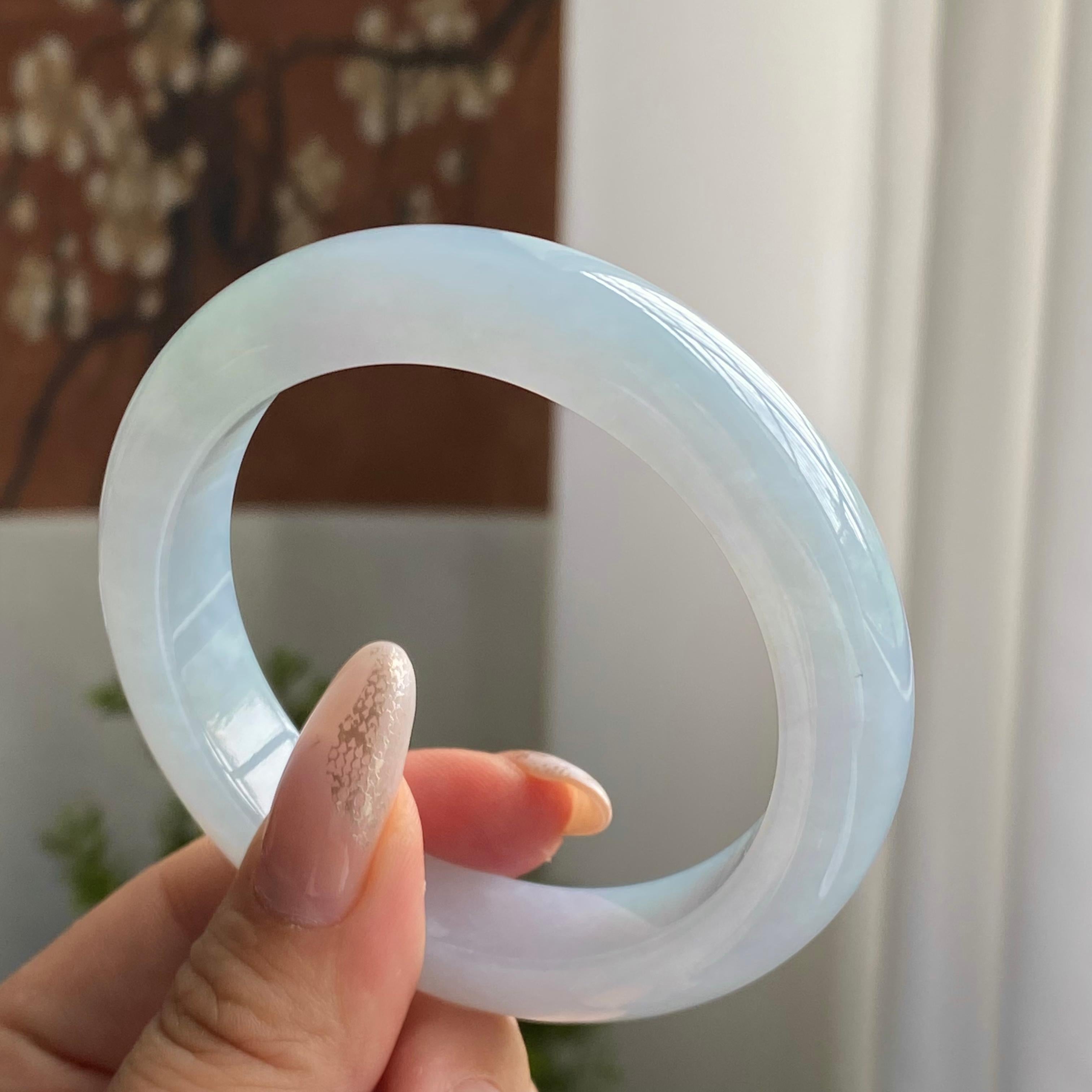 糯冰种晴底平安镯（55圈）（yc221671）