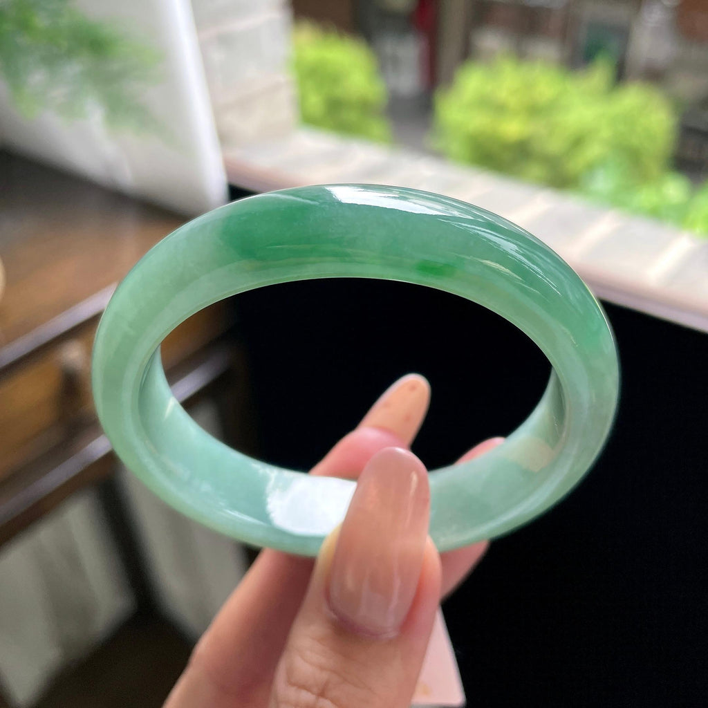 秒杀 细糯种油青色贵妃 55.4圈 天然缅甸A货翡翠（yc703291）
