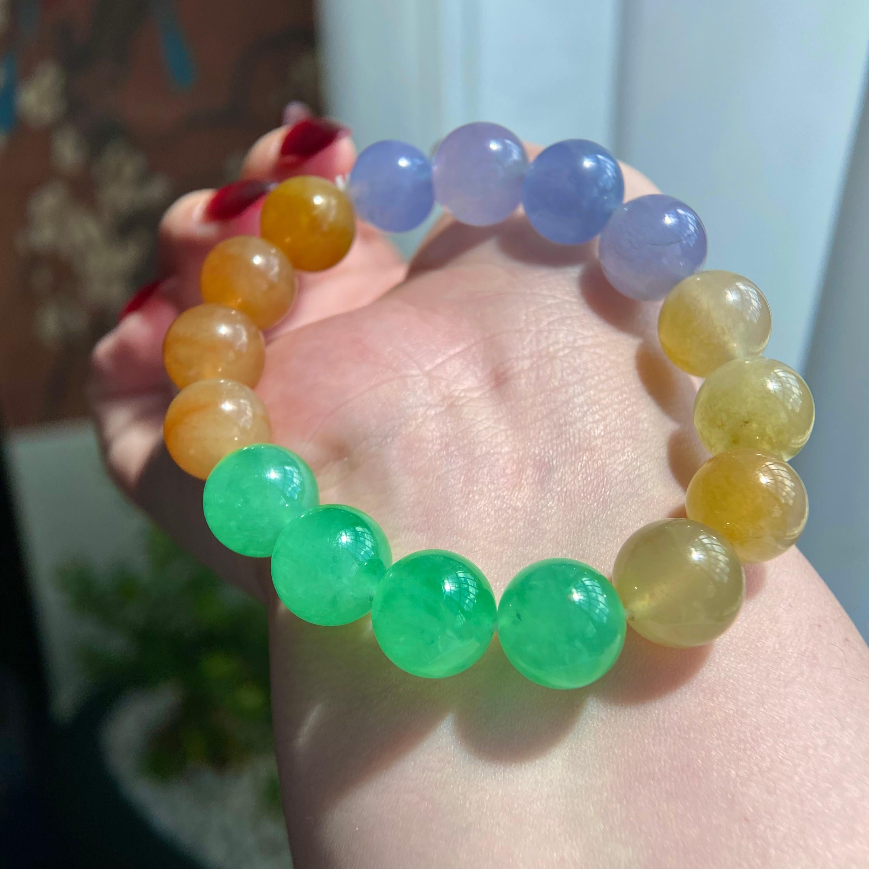 冰种多宝单圈手串（16颗）（yc209966）