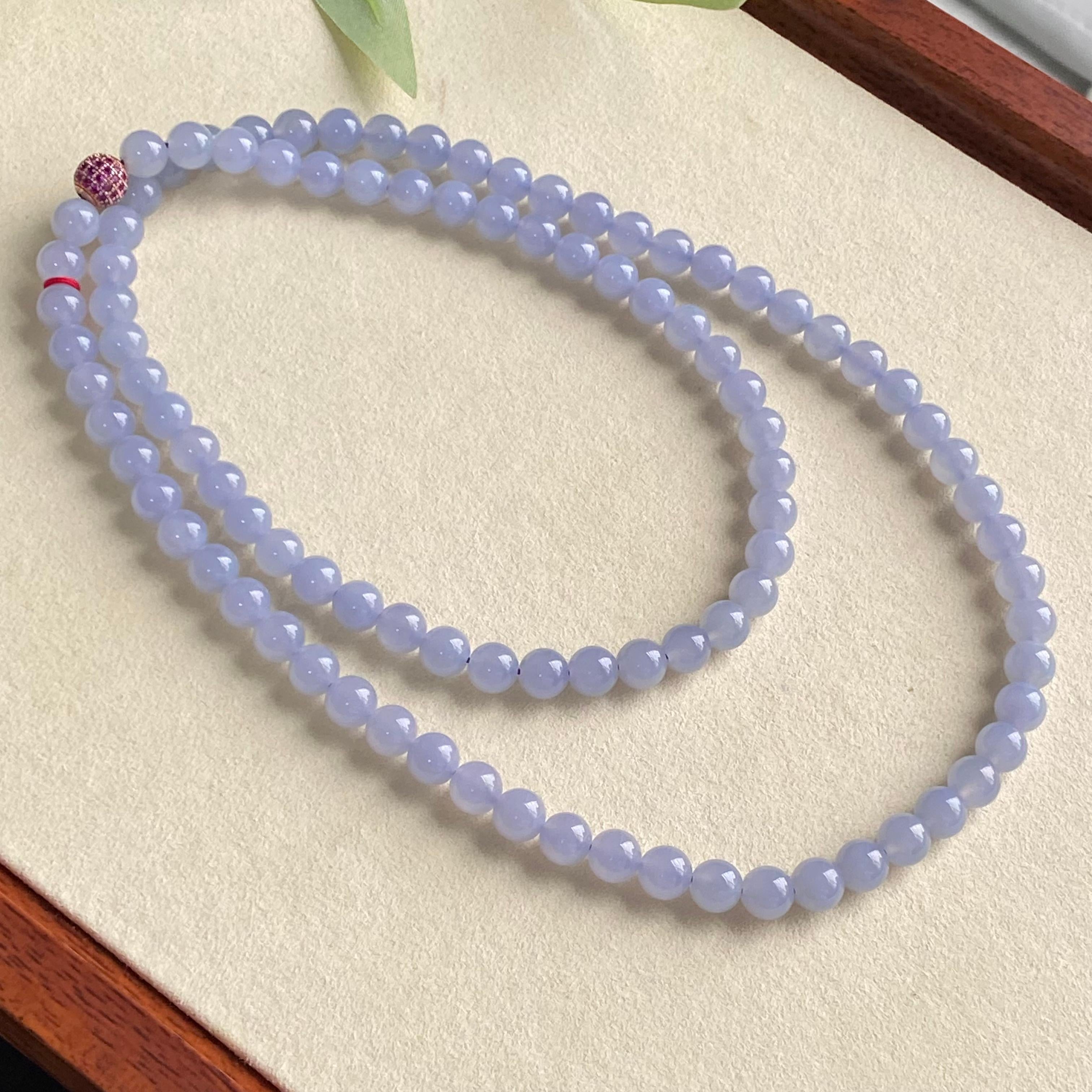 冰种紫罗兰珠链（107颗）（yc196846）