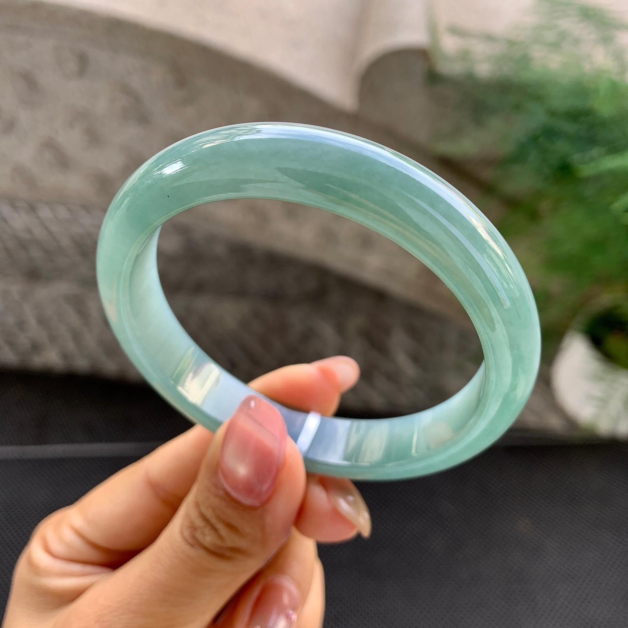 细糯种油青平安镯（56.5mm）（yc288666）