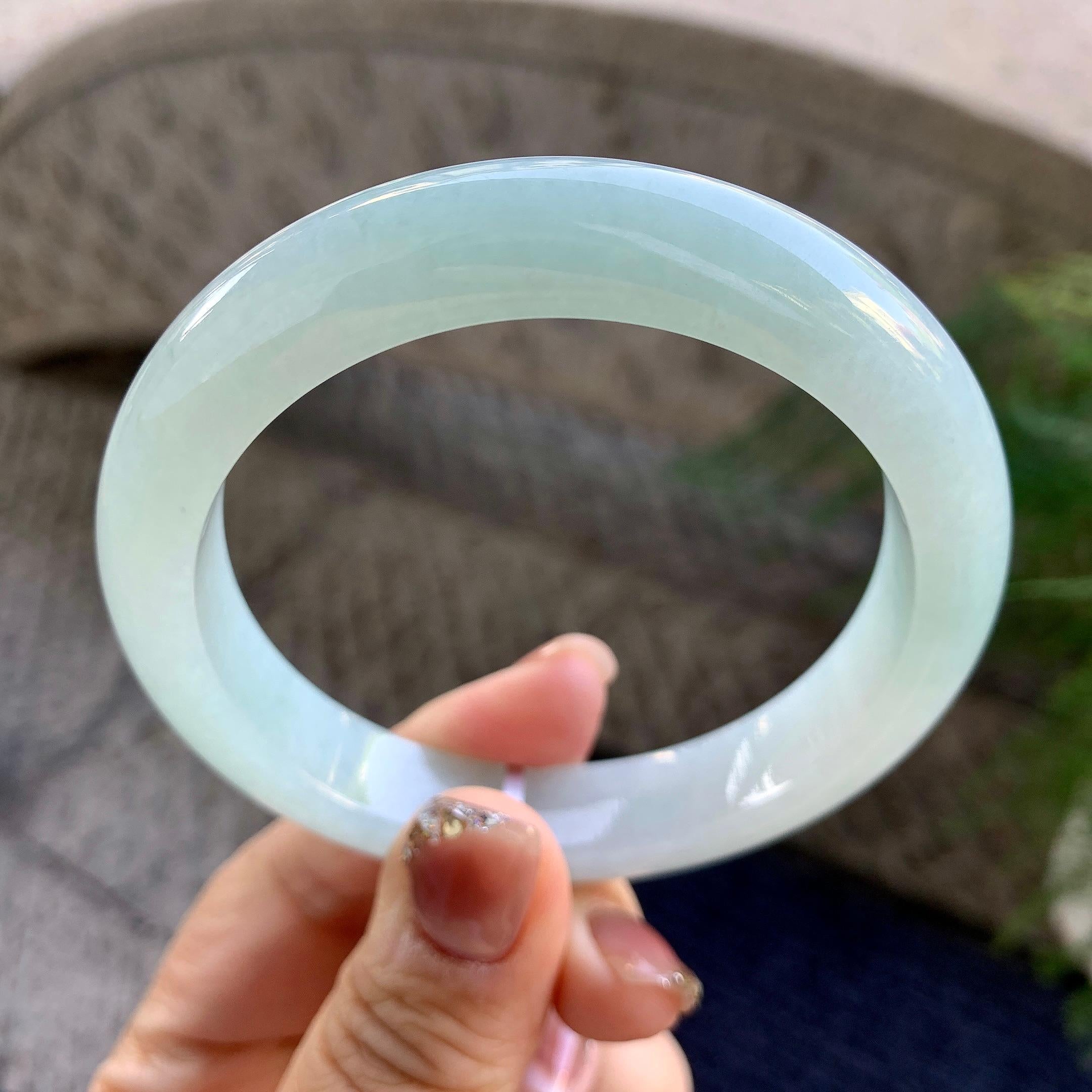 细糯种淡晴底平安镯（59.5mm）（yc276216）