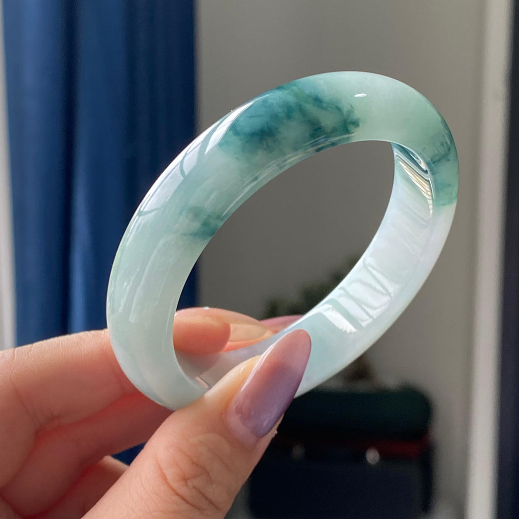 细糯种飘花平安镯手镯（54圈）（yc196858）