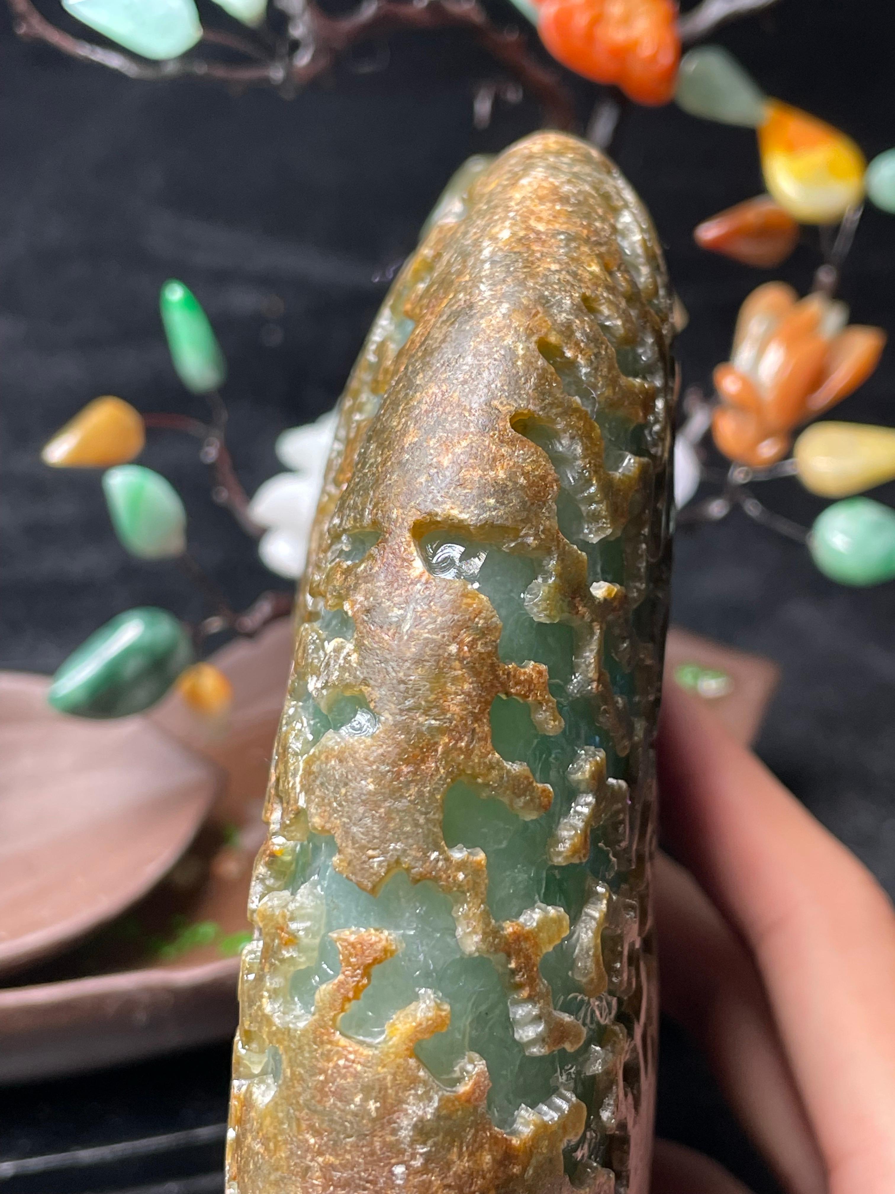 大马坎飘色飘花飘黄开窗手镯料（yc500833）