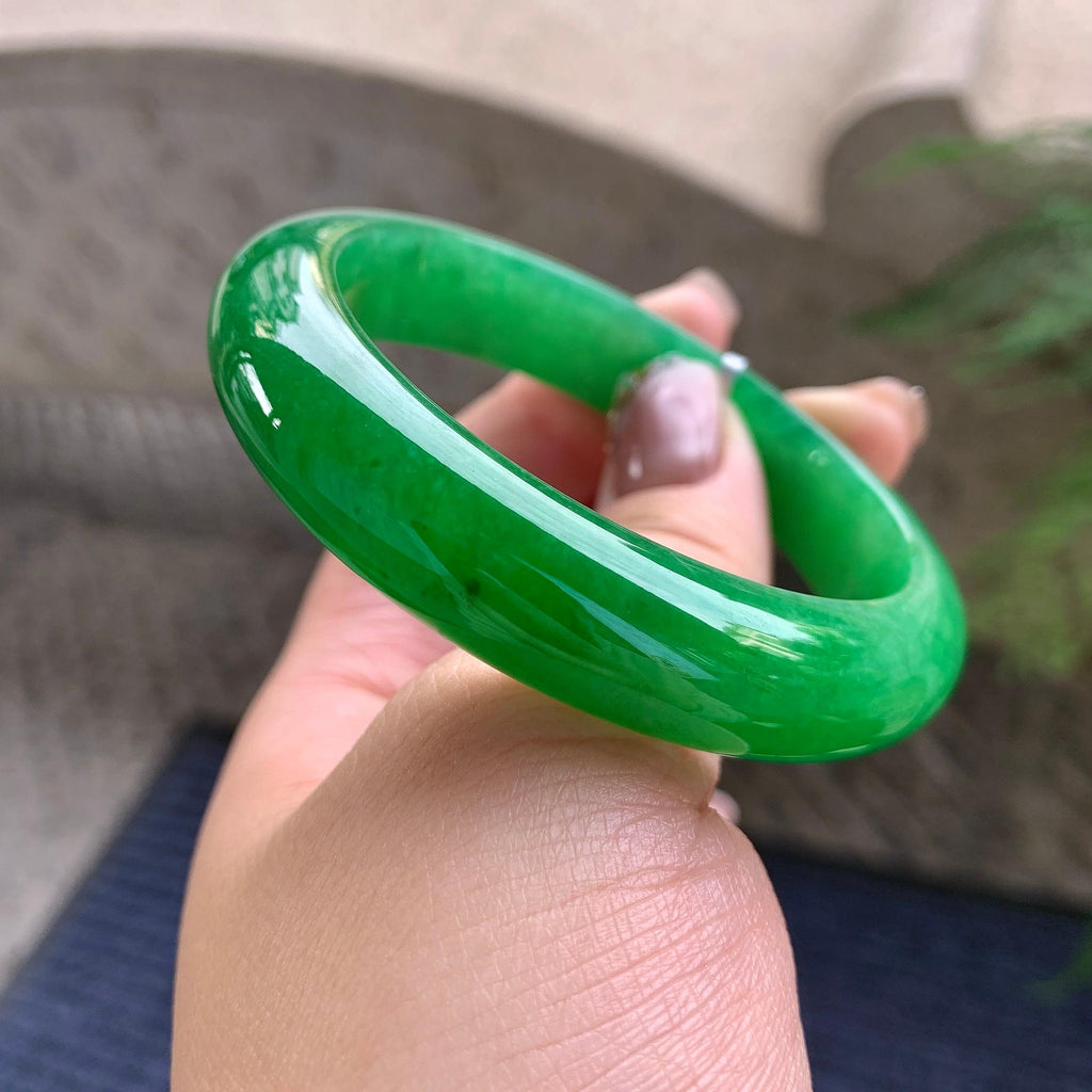 糯冰种满绿平安镯（55mm）（yc277138）