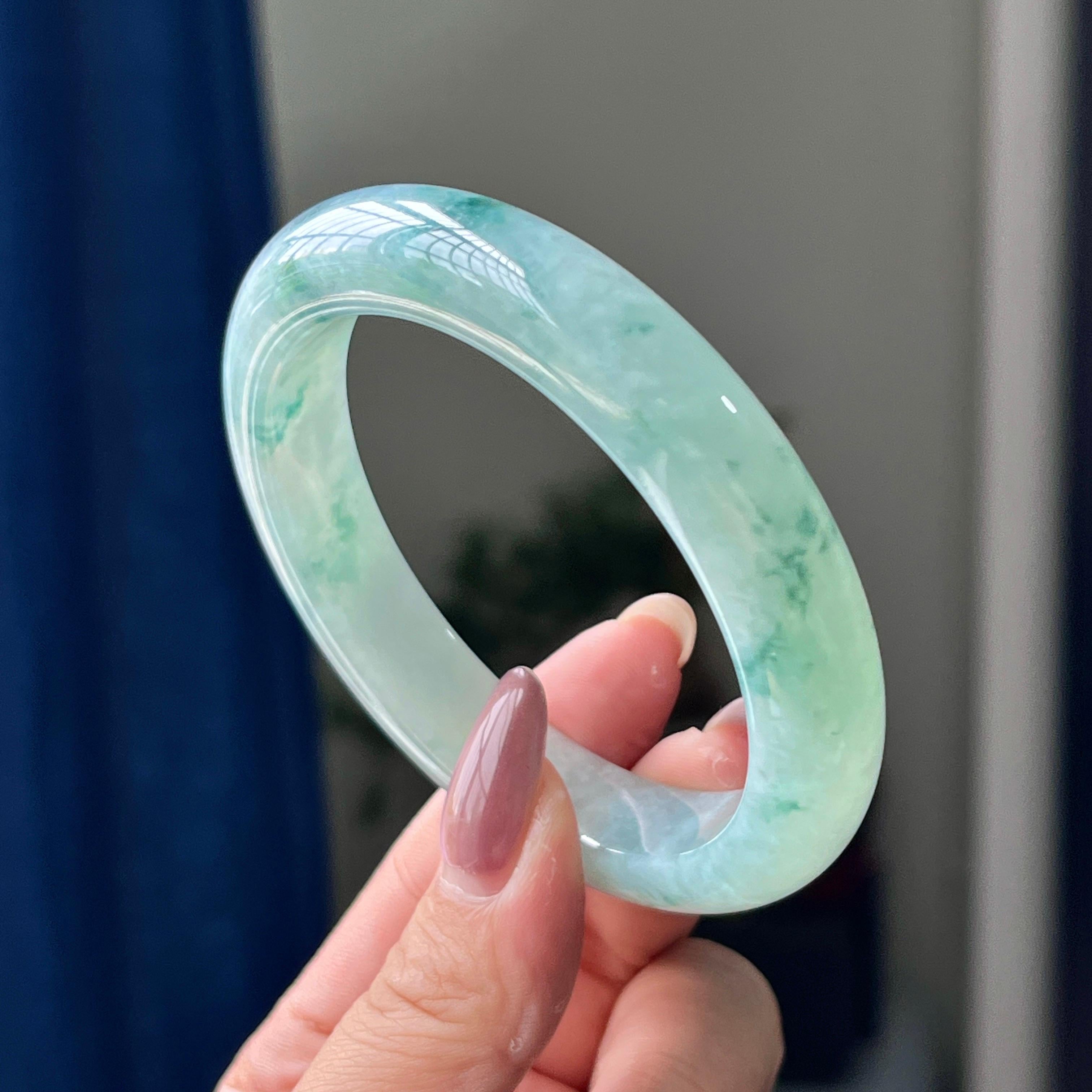 细糯种飘花平安镯（58圈）（yc198065）