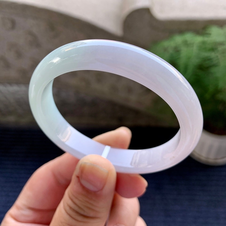 细糯种淡晴底贵妃手镯（54.3mm）（yc080053）