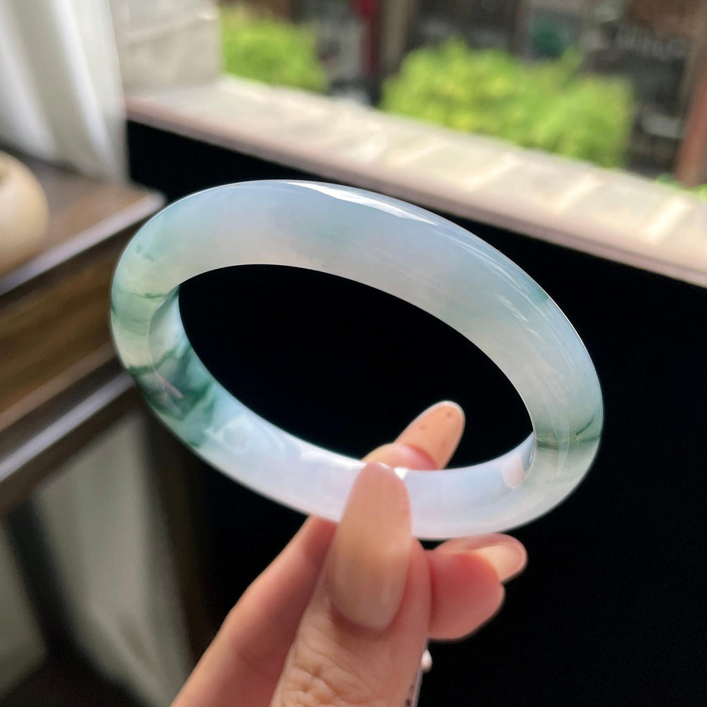 细糯种蓝飘花贵妃 55圈 天然缅甸A货翡翠（yc693160）