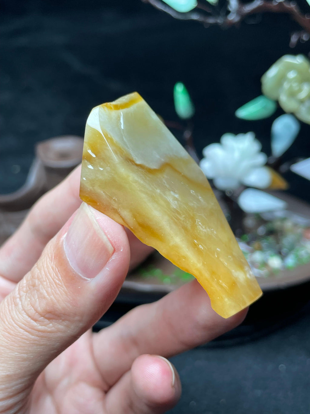 冰黄翡特色挂件料（yc521741）