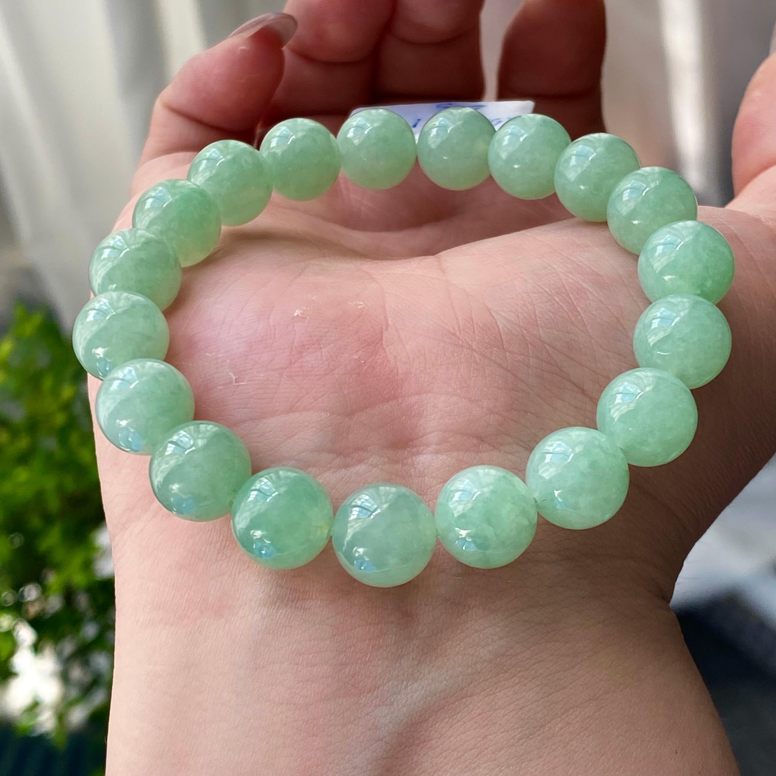 糯冰种晴底单圈手串（19颗）（yc203125）