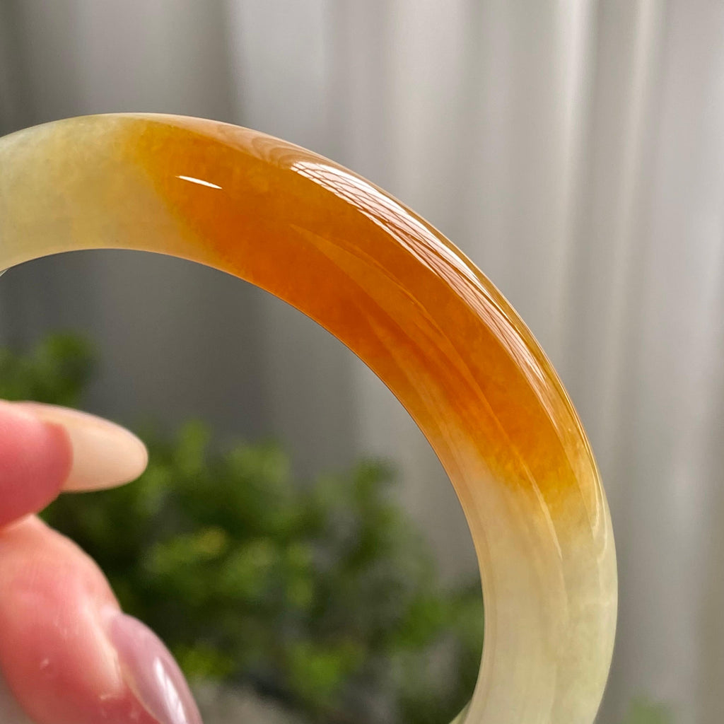 糯冰种黄翡平安镯（51圈）（yc199713）