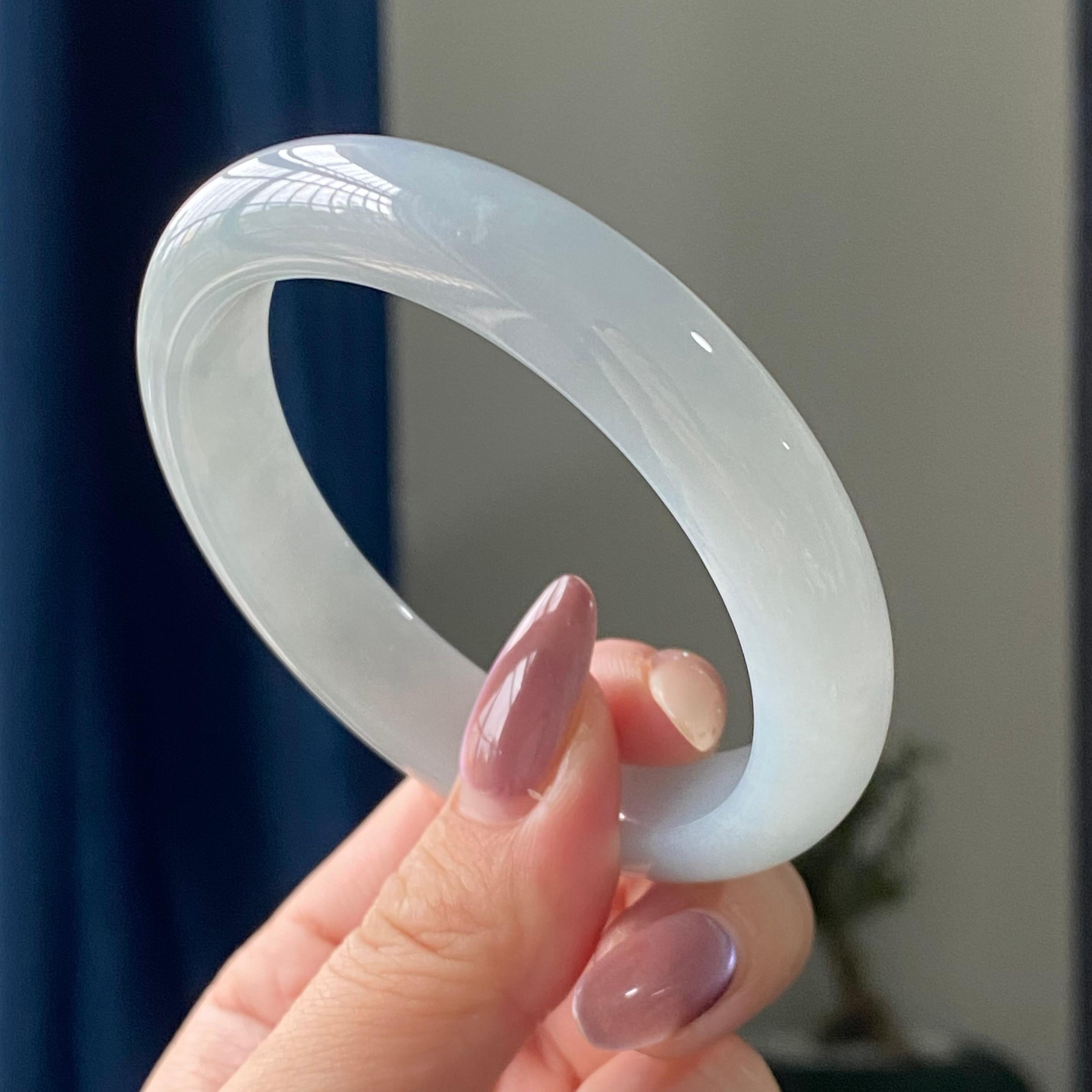 细糯种蓝底平安镯手镯（57圈）（yc196175）