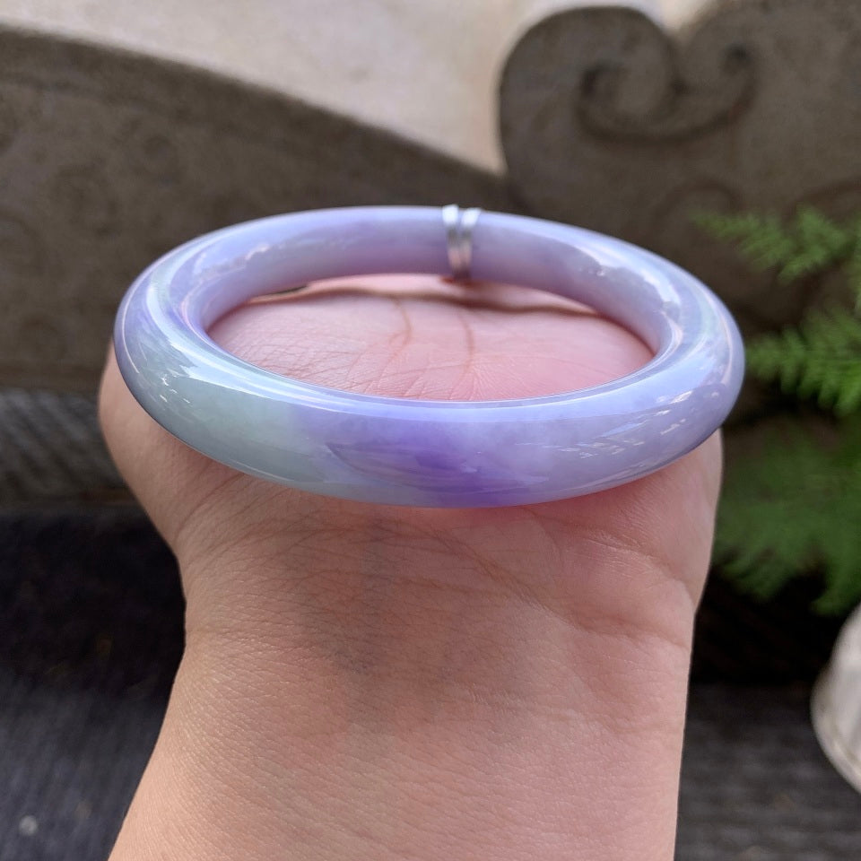 糯种紫罗兰圆条手镯（61mm）（yc029110）