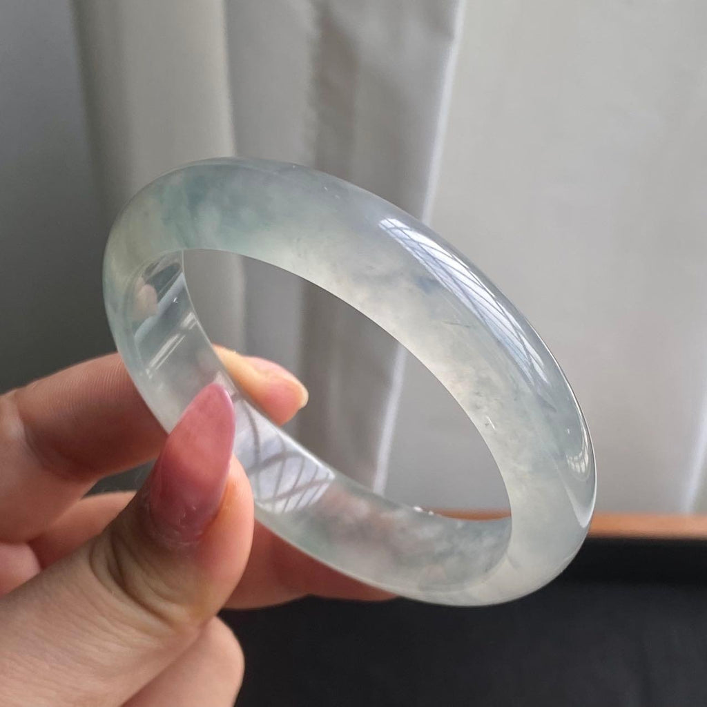 冰种黄加绿正圈手镯（57圈）（yc280787）