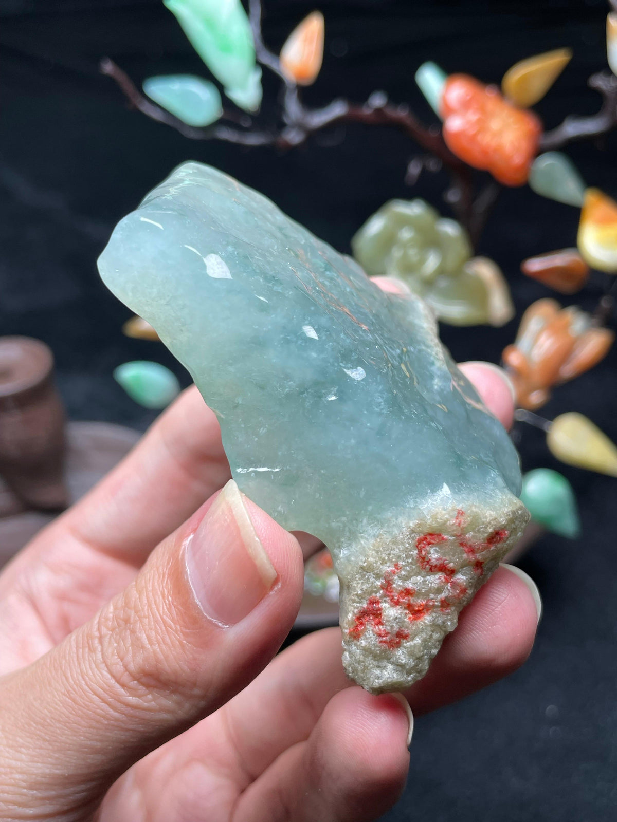 冰飘花翡翠片料（yc536335）