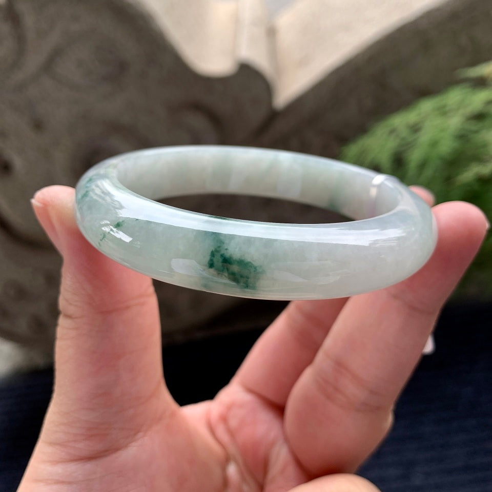 糯种飘花平安镯（58.7mm）（yc090942）