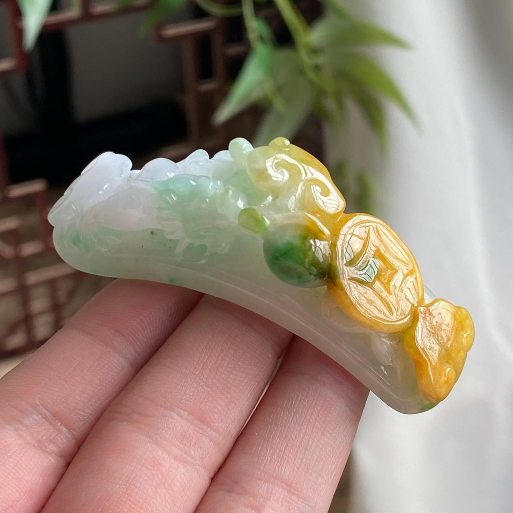 细糯种黄加绿蛟龙手牌（yc194501）