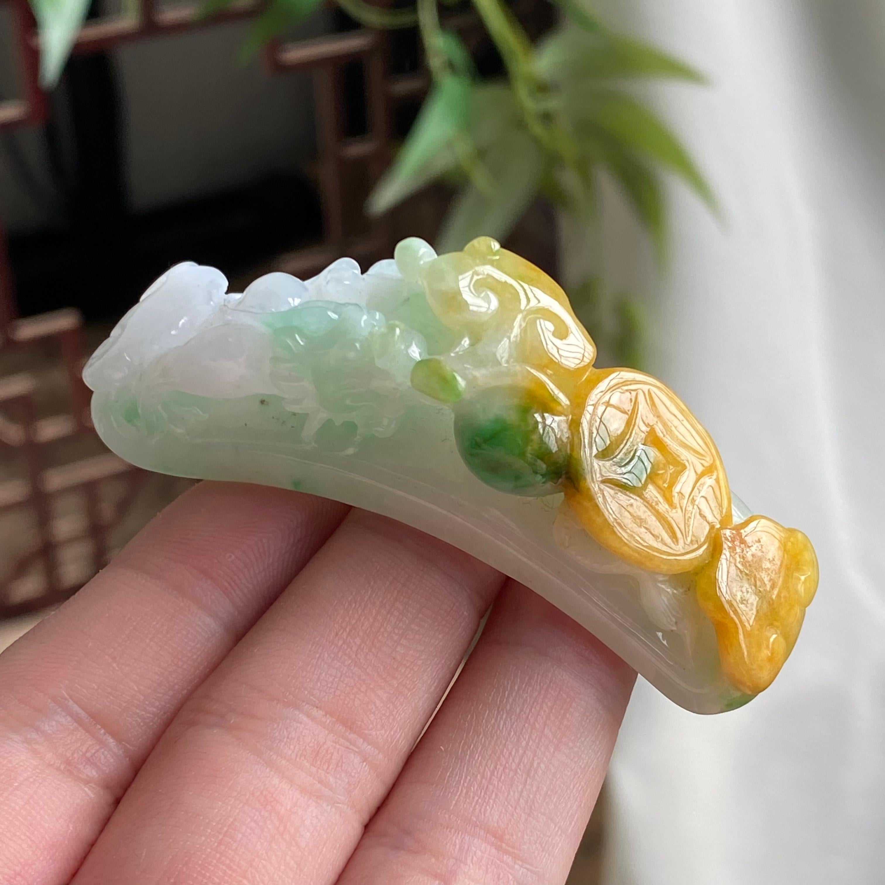 细糯种黄加绿蛟龙手牌（yc194501）