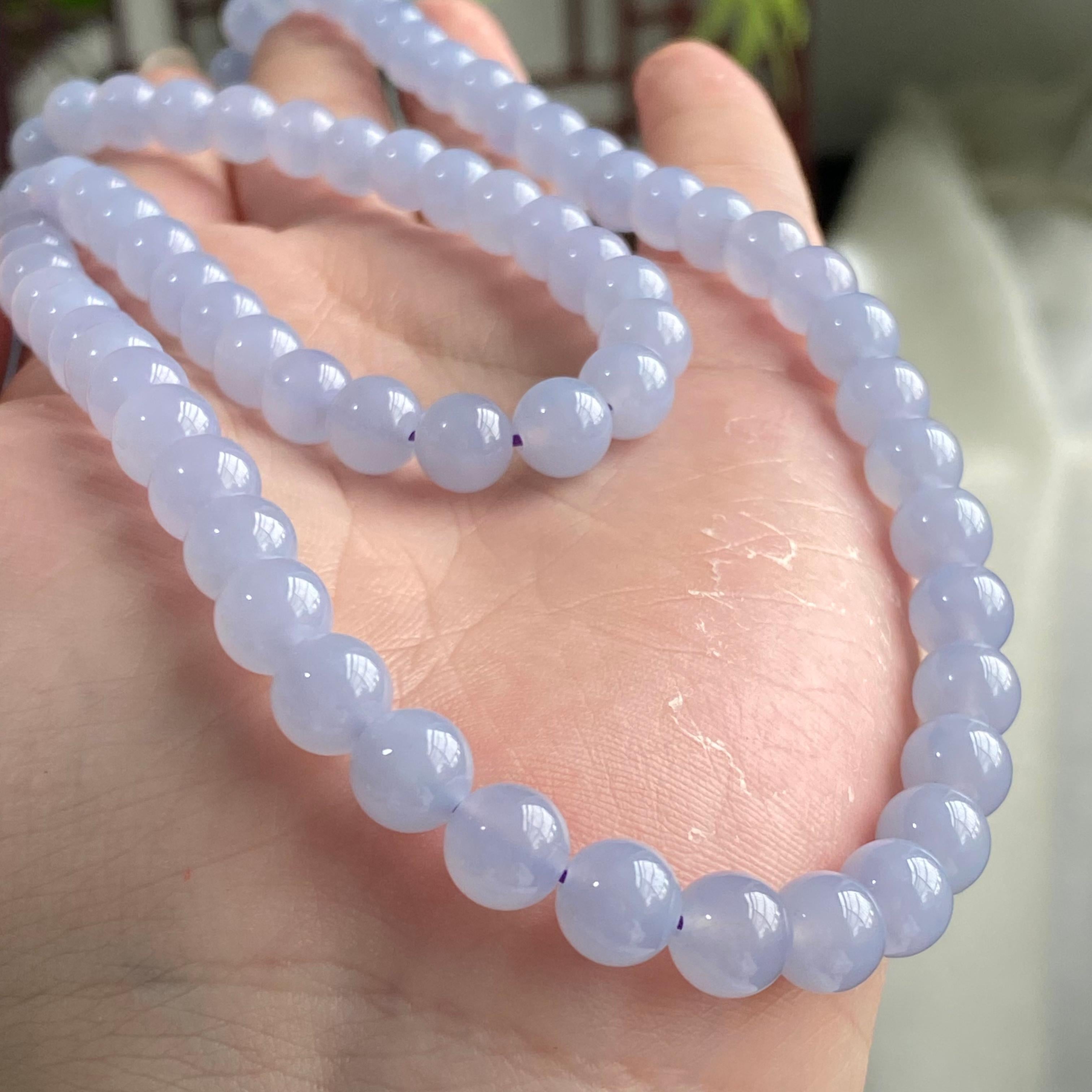 冰种紫罗兰珠链（107颗）（yc196846）