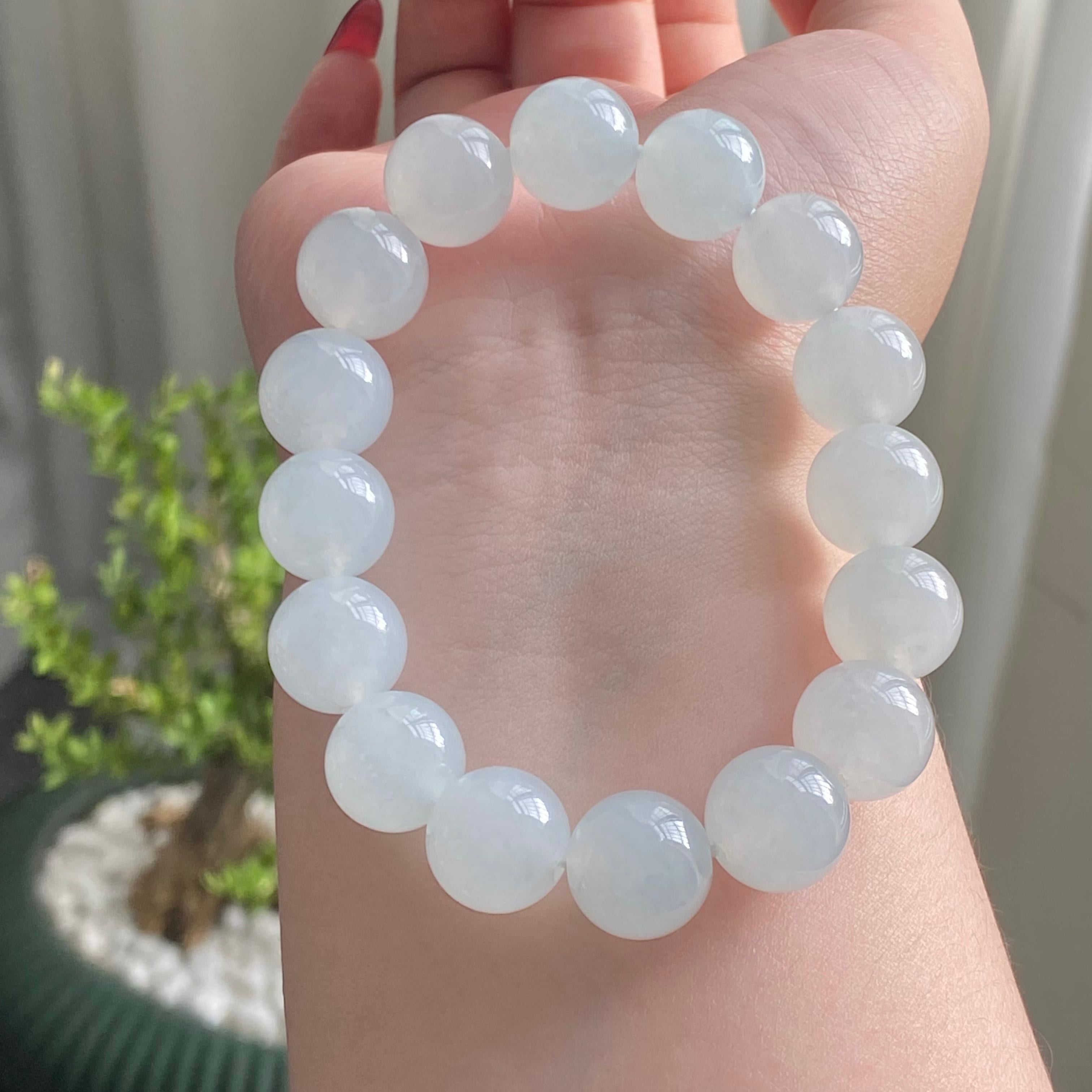 糯冰种白月光单圈手串（16颗）（yc213184）