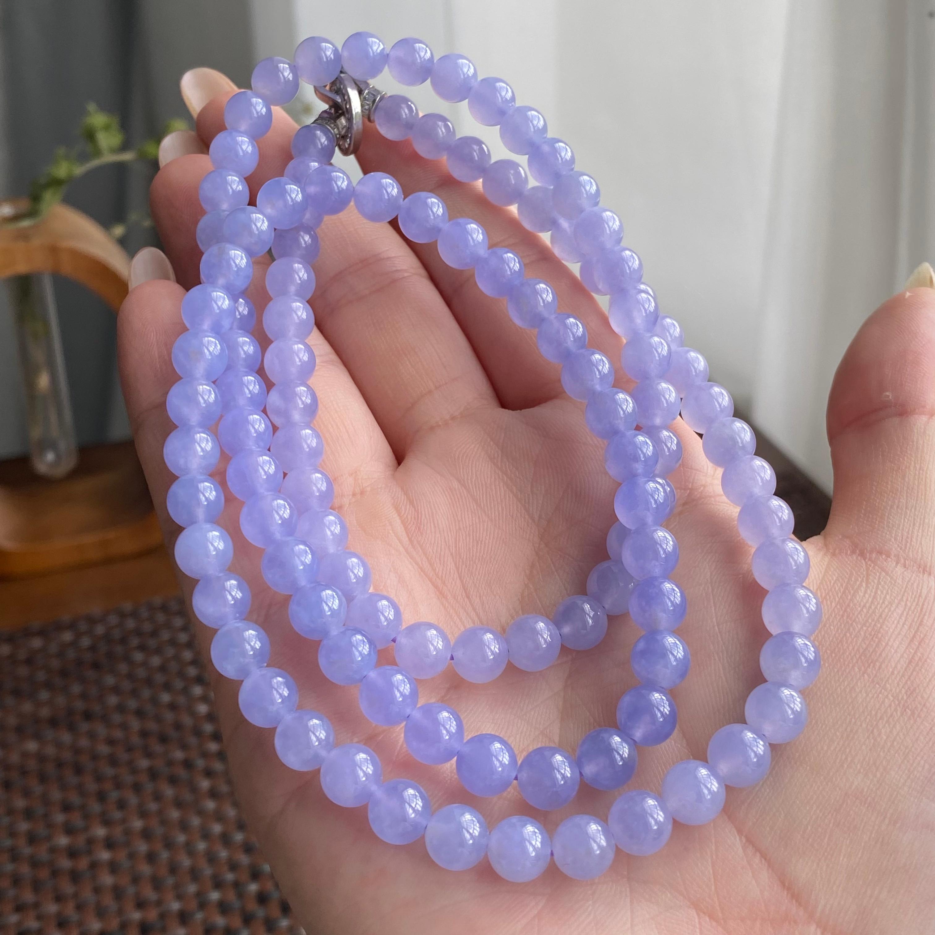 冰种紫罗兰珠链（108颗）（yc249552）