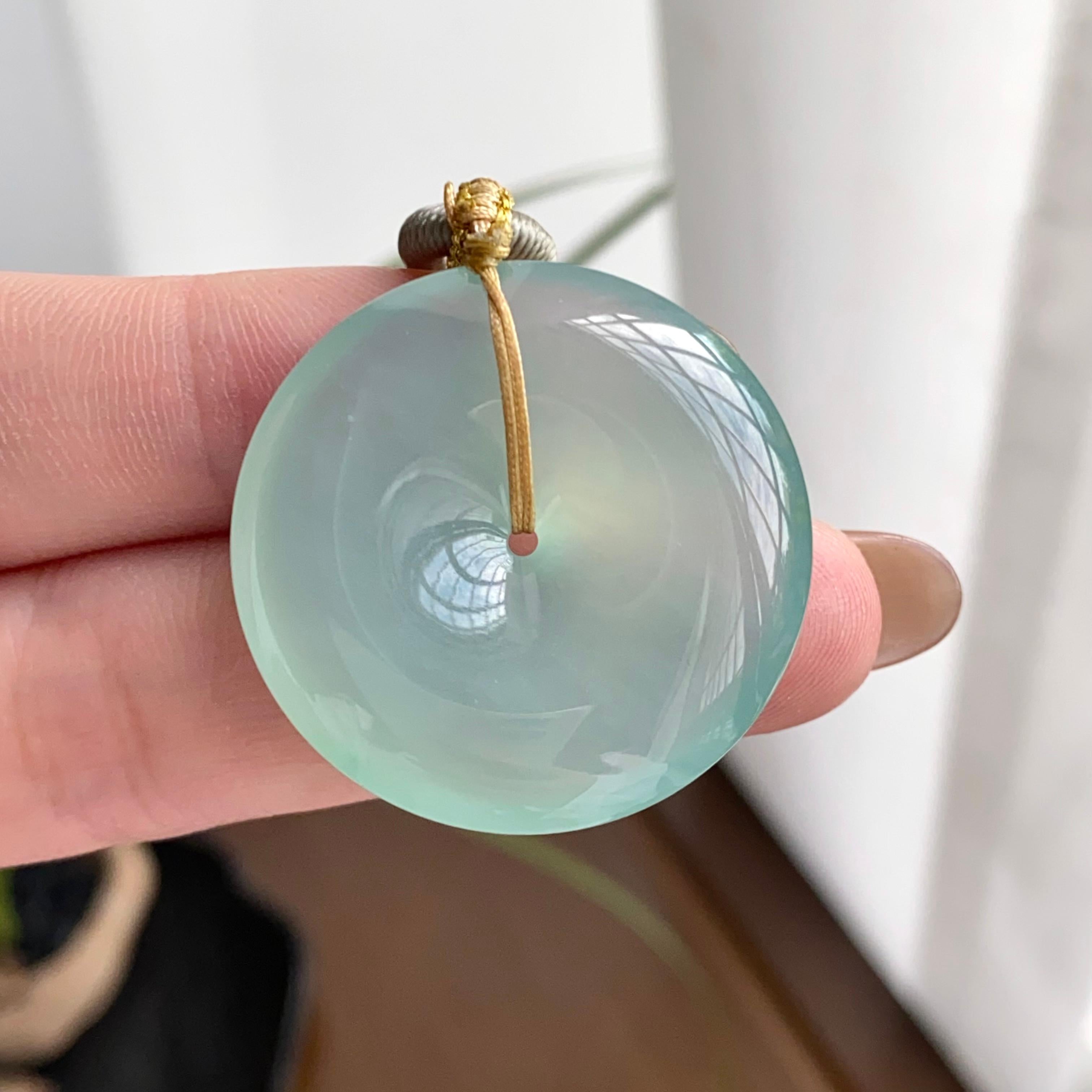 冰种晴底平安扣吊坠（yc262766）