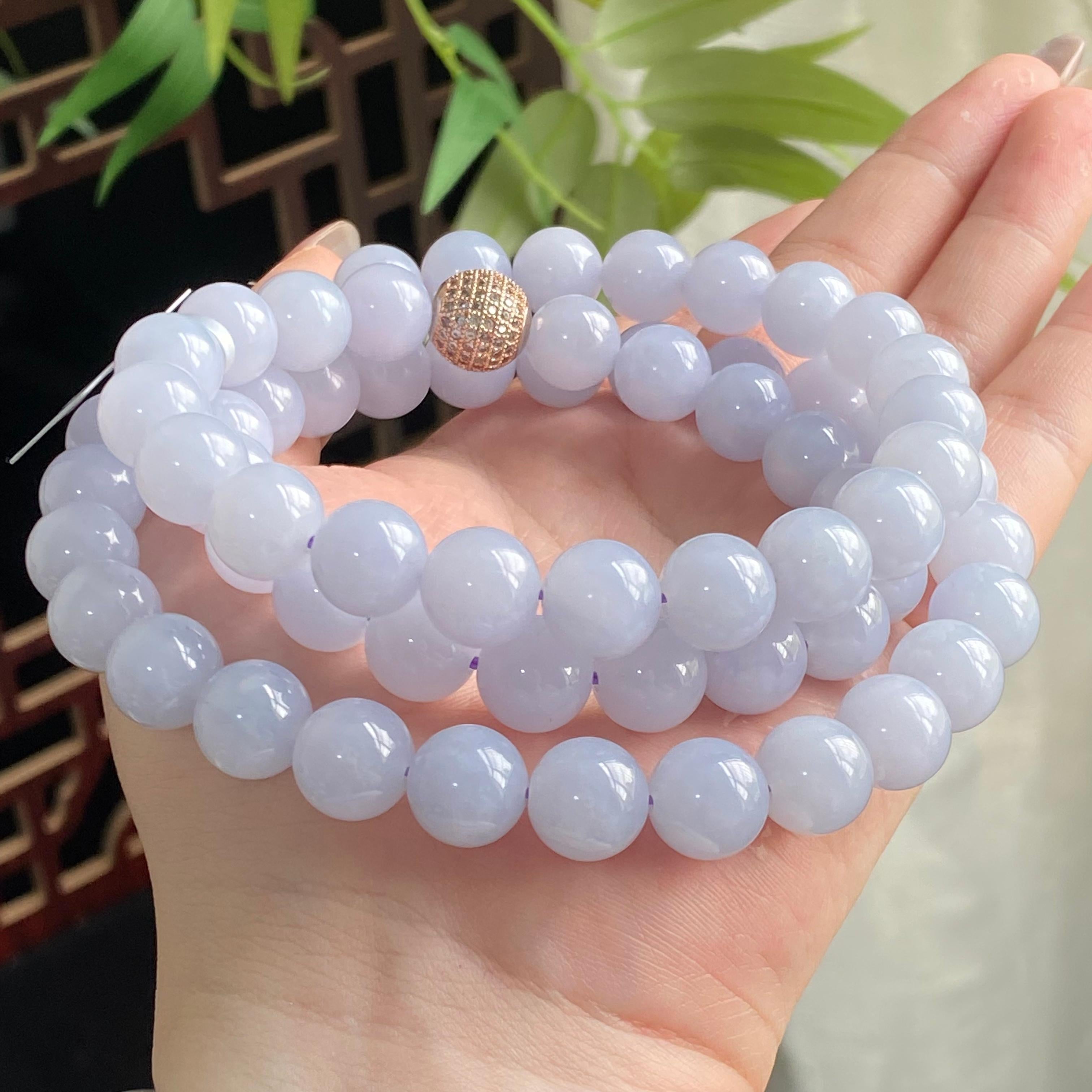 细糯种紫罗兰珠链（66颗）（yc195572）