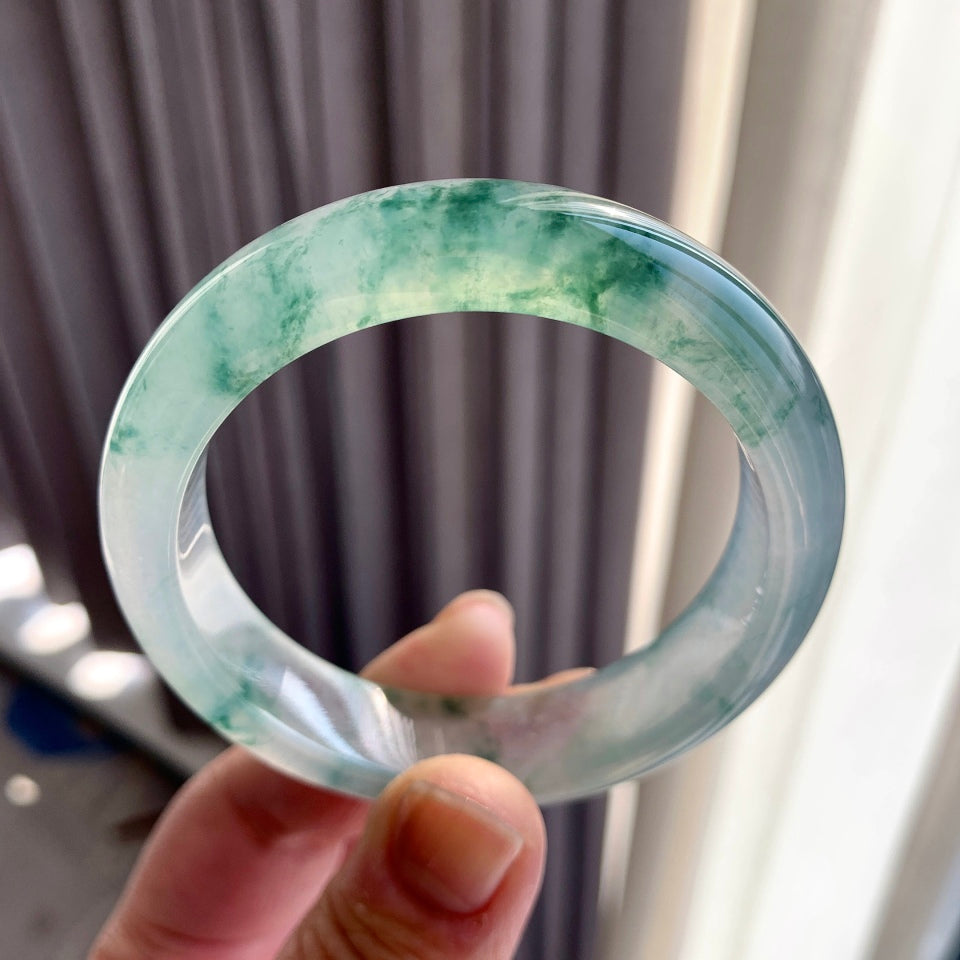 冰飘花平安镯（53.7mm）（yc057043）