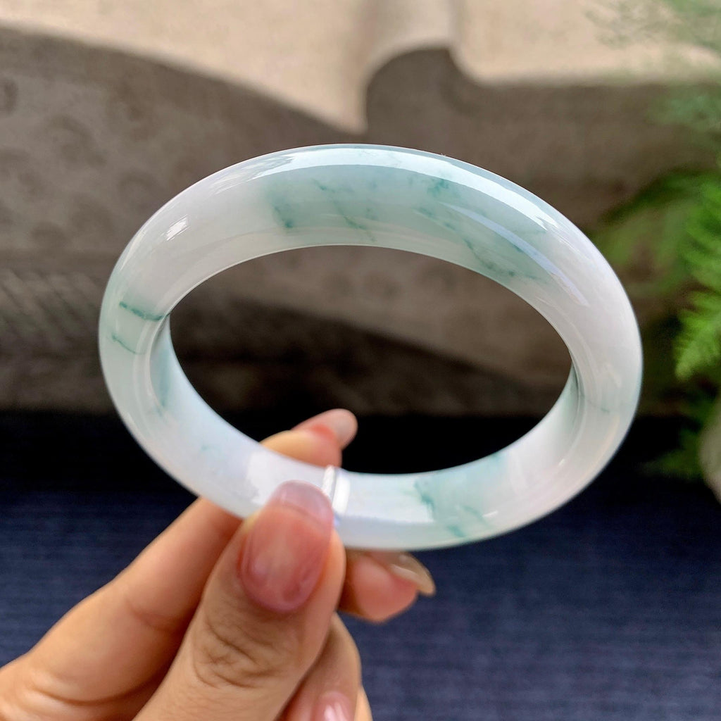 细糯种飘花平安镯（55.7mm）（yc280876）