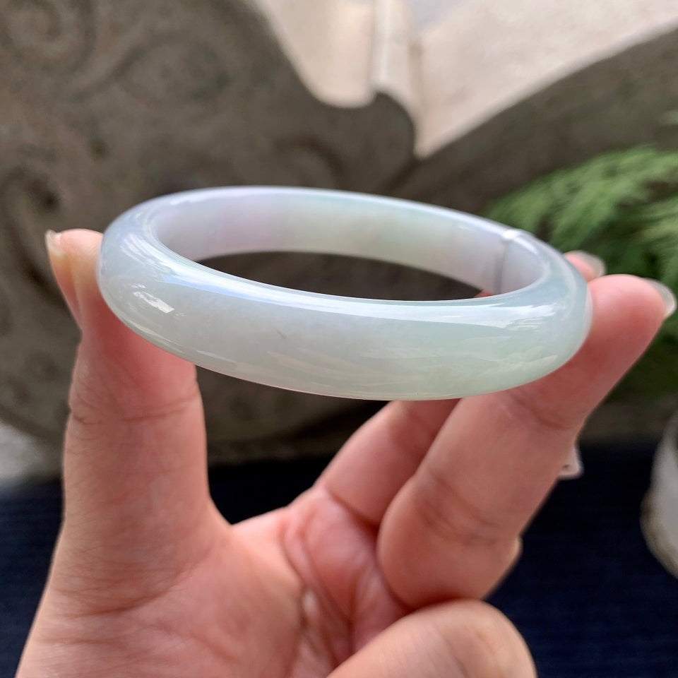 糯种带淡底色平安镯（56.7mm）（yc090544）