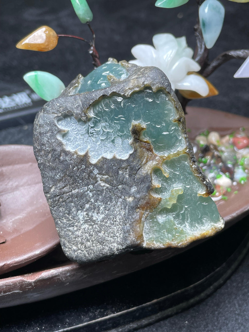 莫西沙冰飘花开窗牌子挂件料（yc694622）