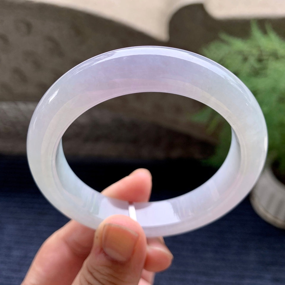 细糯种淡紫罗兰平安镯（57mm）（yc107697）