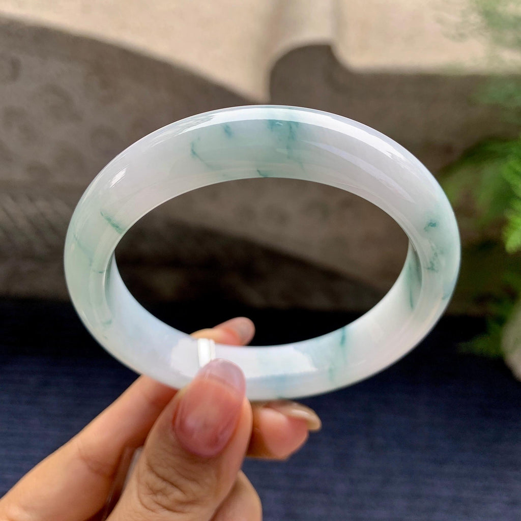 细糯种飘花平安镯（55.7mm）（yc280876）