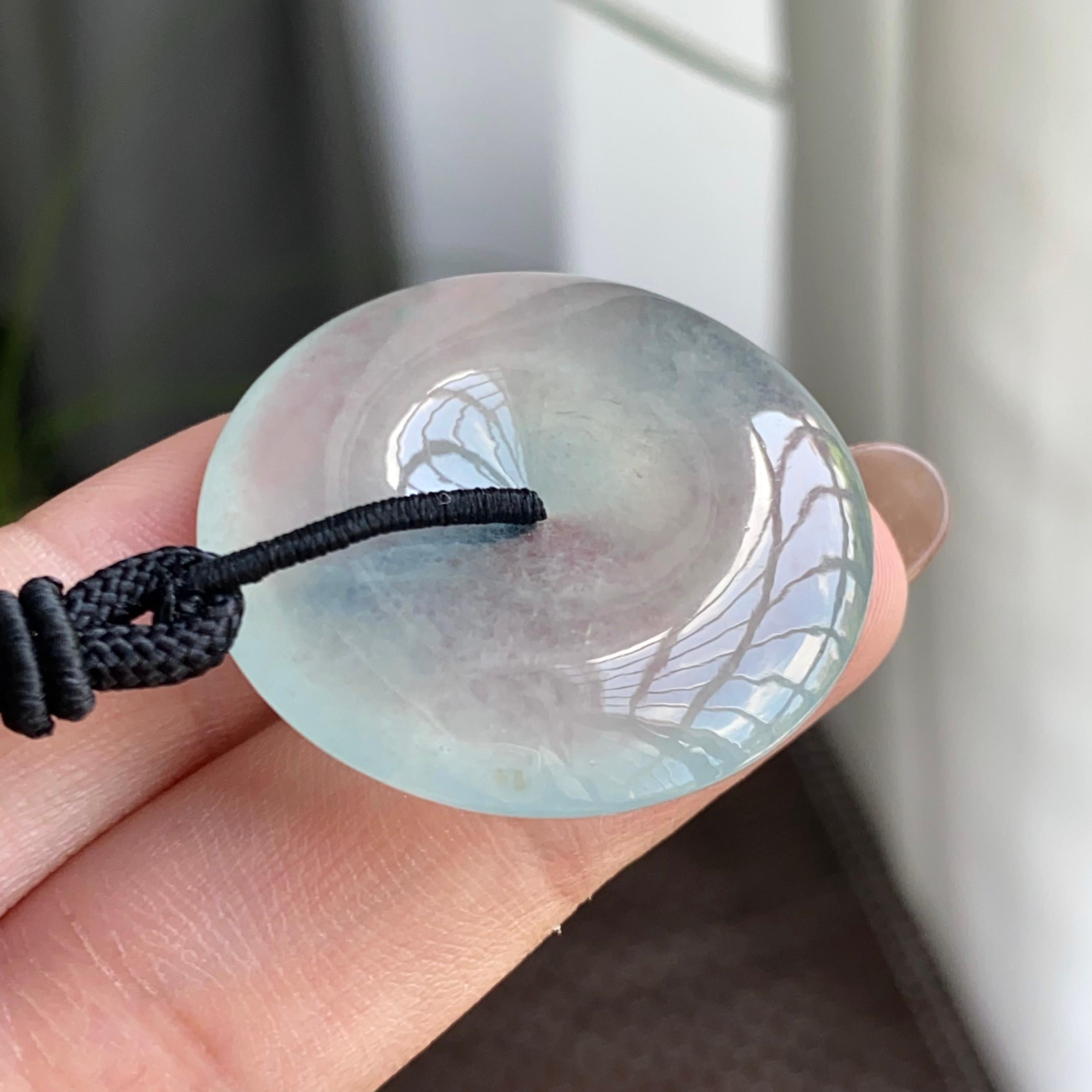 冰种晴底平安扣吊坠（yc263864）